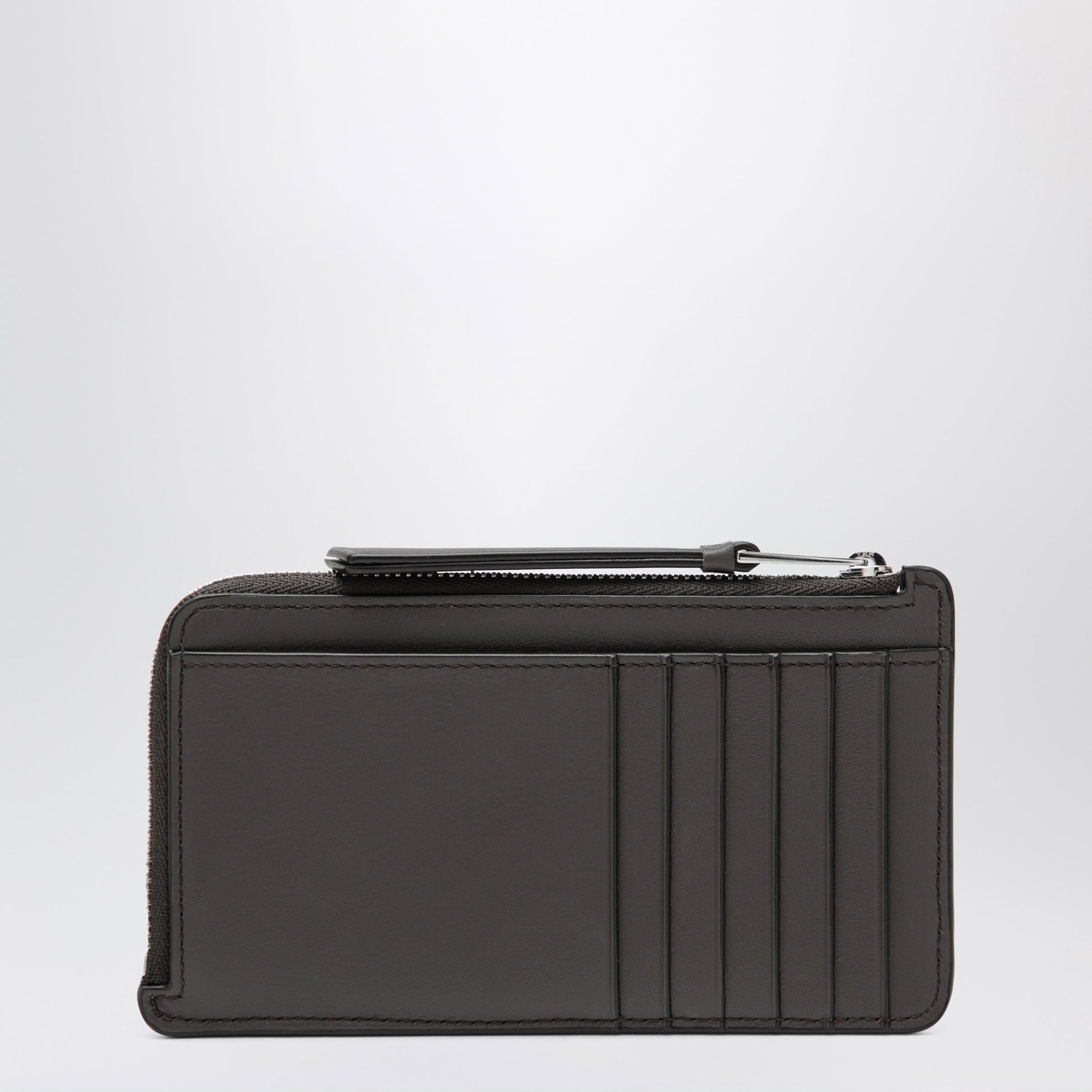 Loewe Puzzle Coin Purse With Card Holder In Dark Grey Leather Men LOEWE