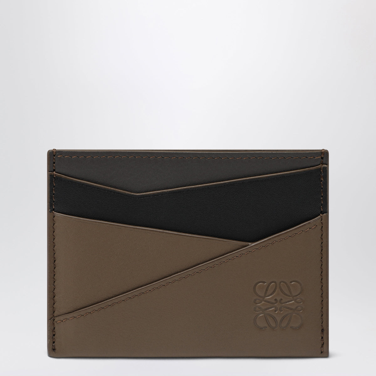 Loewe Brown/Green Puzzle Card Holder Men LOEWE