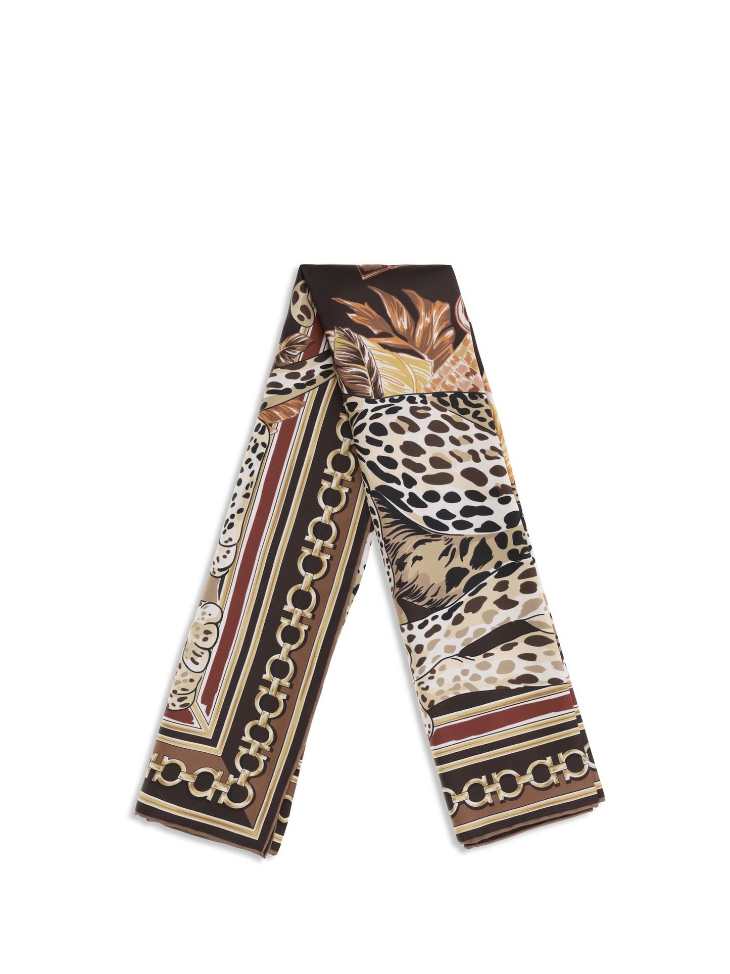 Ferragamo Women Leopard-Print Silk Scarf