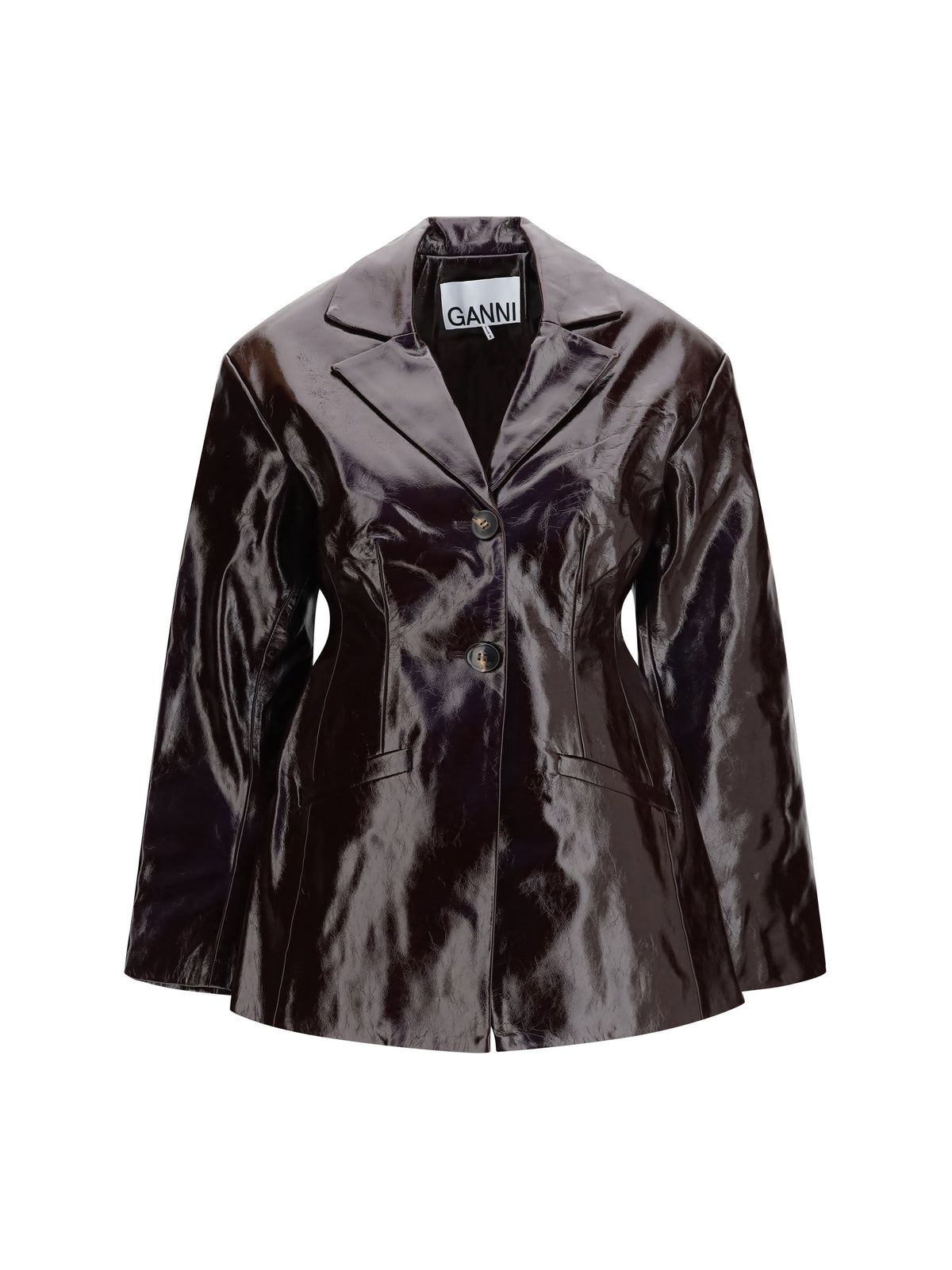 Ganni Women Future Glossy-Finish Jacket GANNI