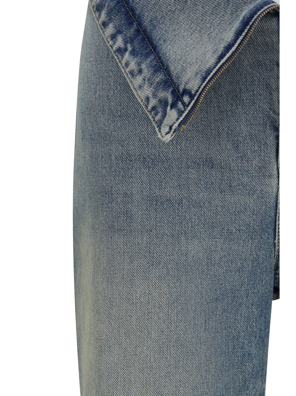 Alexander Mcqueen Women High-Waisted Flared Cotton Denim Jeans ALEXANDER MCQUEEN