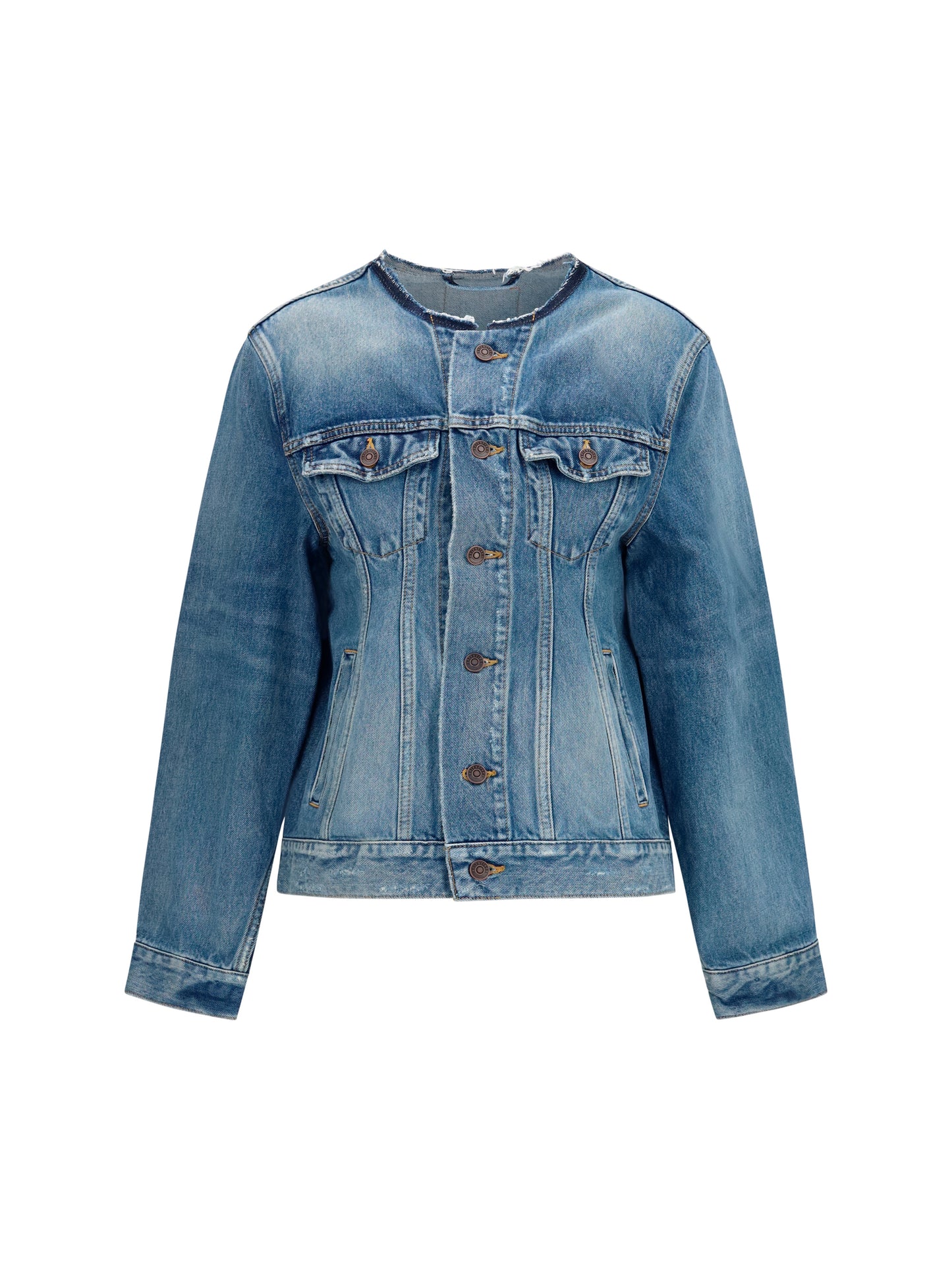 Balenciaga Women Hourglass Denim Jacket BALENCIAGA
