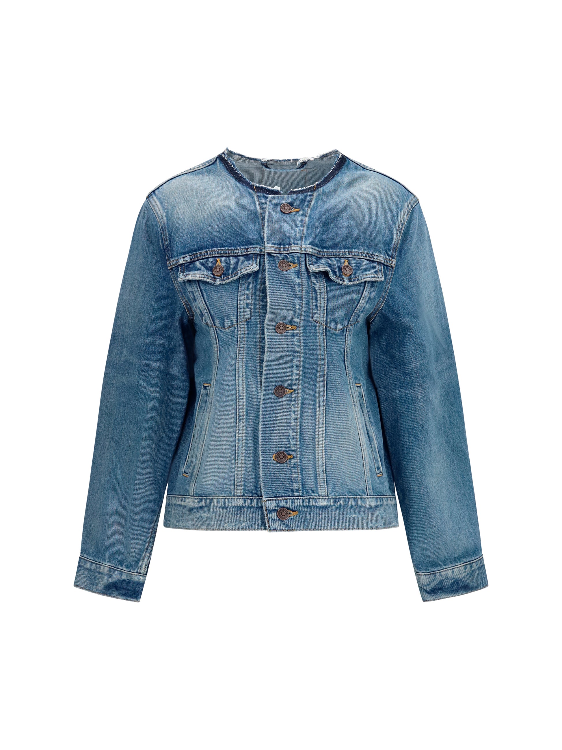 Balenciaga Women Hourglass Denim Jacket BALENCIAGA