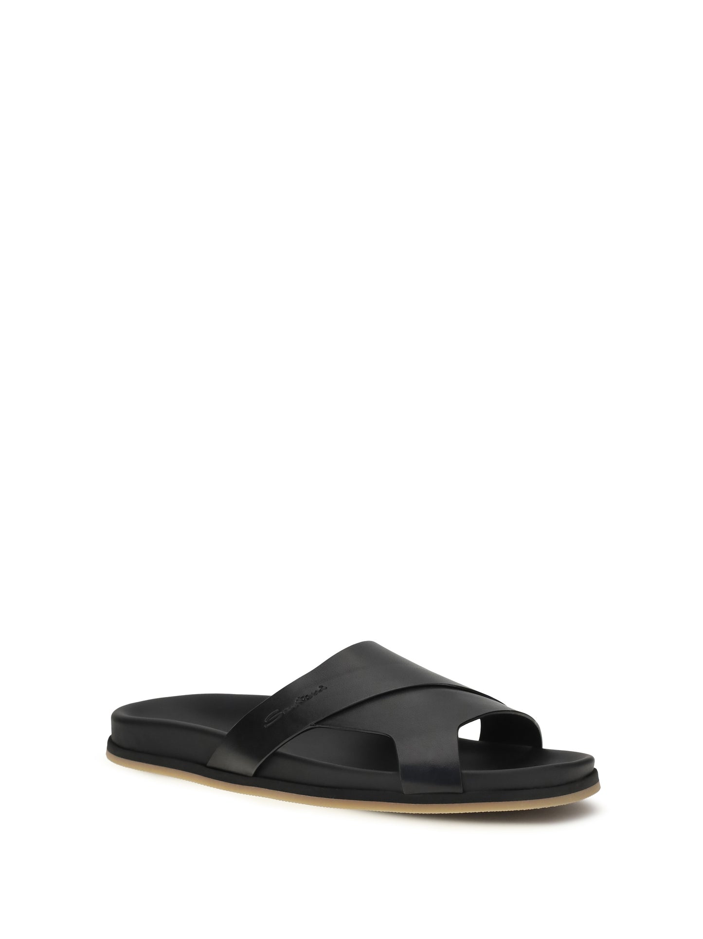 Santoni Men Leather Slippers SANTONI