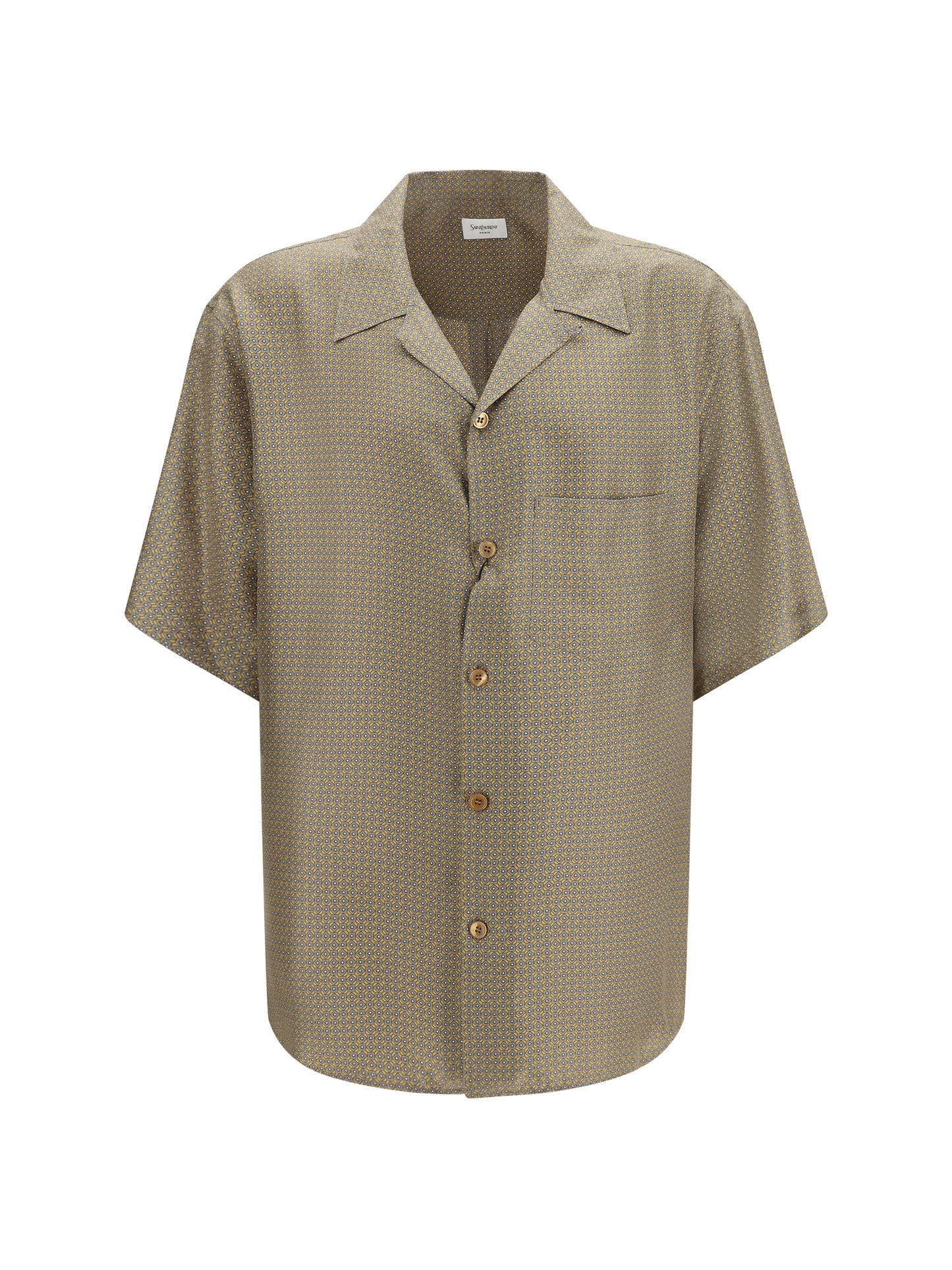 Saint Laurent Men Silk Satin Shirt SAINT LAURENT