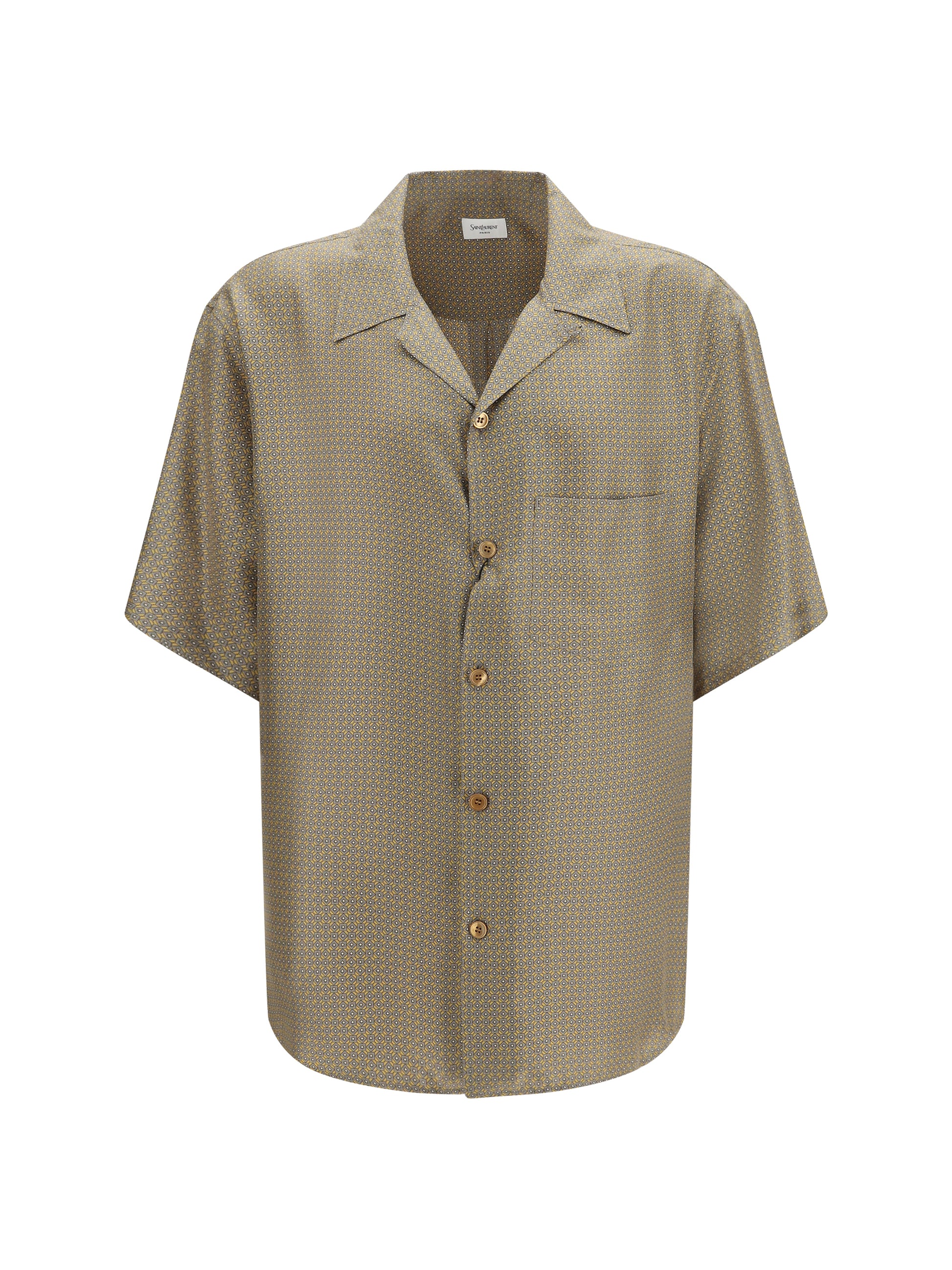 Saint Laurent Men Silk Satin Shirt SAINT LAURENT