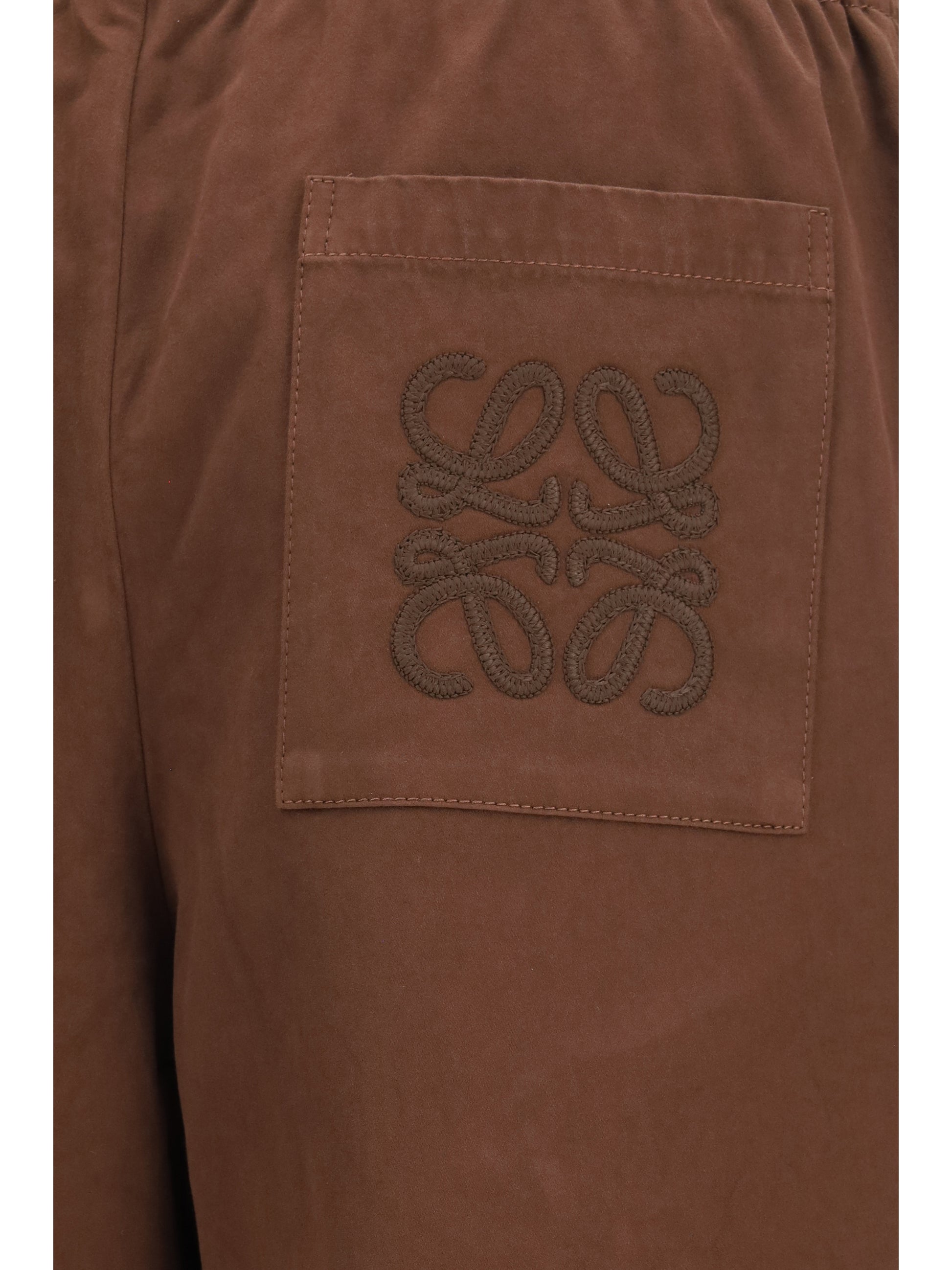 Loewe Men Drawstring Cotton Pants LOEWE