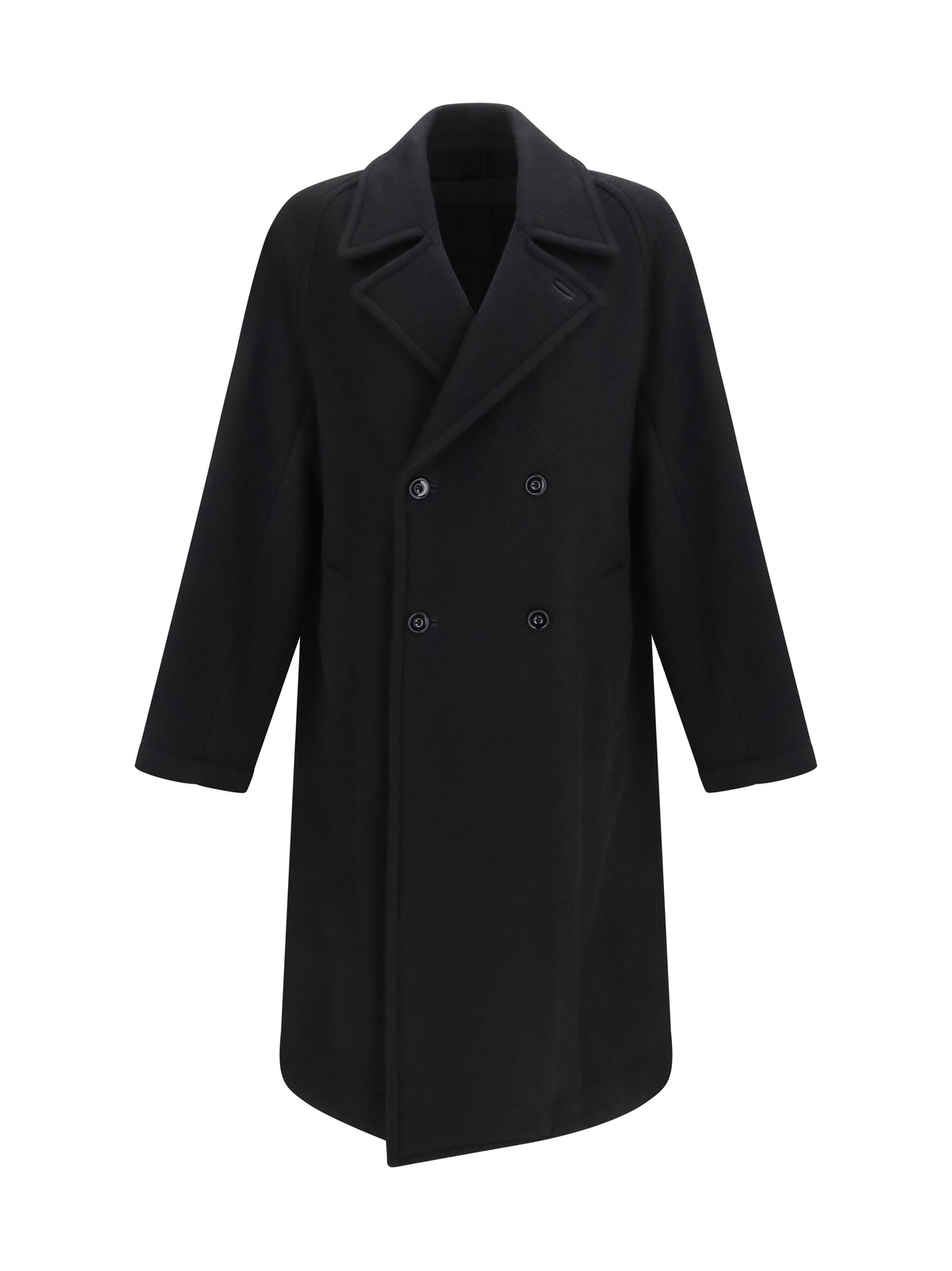 Lemaire Men Short Double-Breasted Wool And Alpaca Coat LEMAIRE