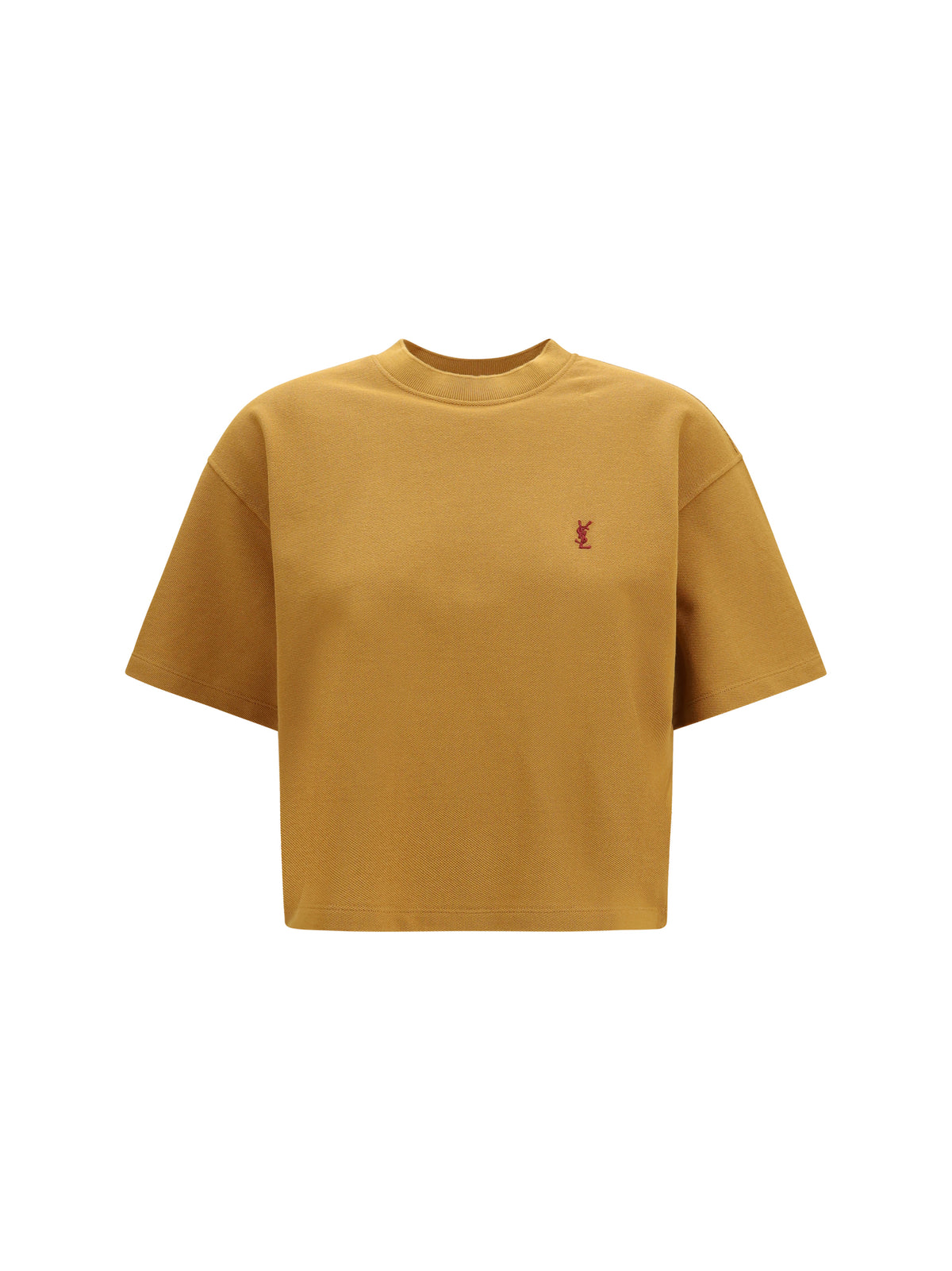 Saint Laurent Women Cassandre Oversized T-Shirt In Piqué Cotton SAINT LAURENT