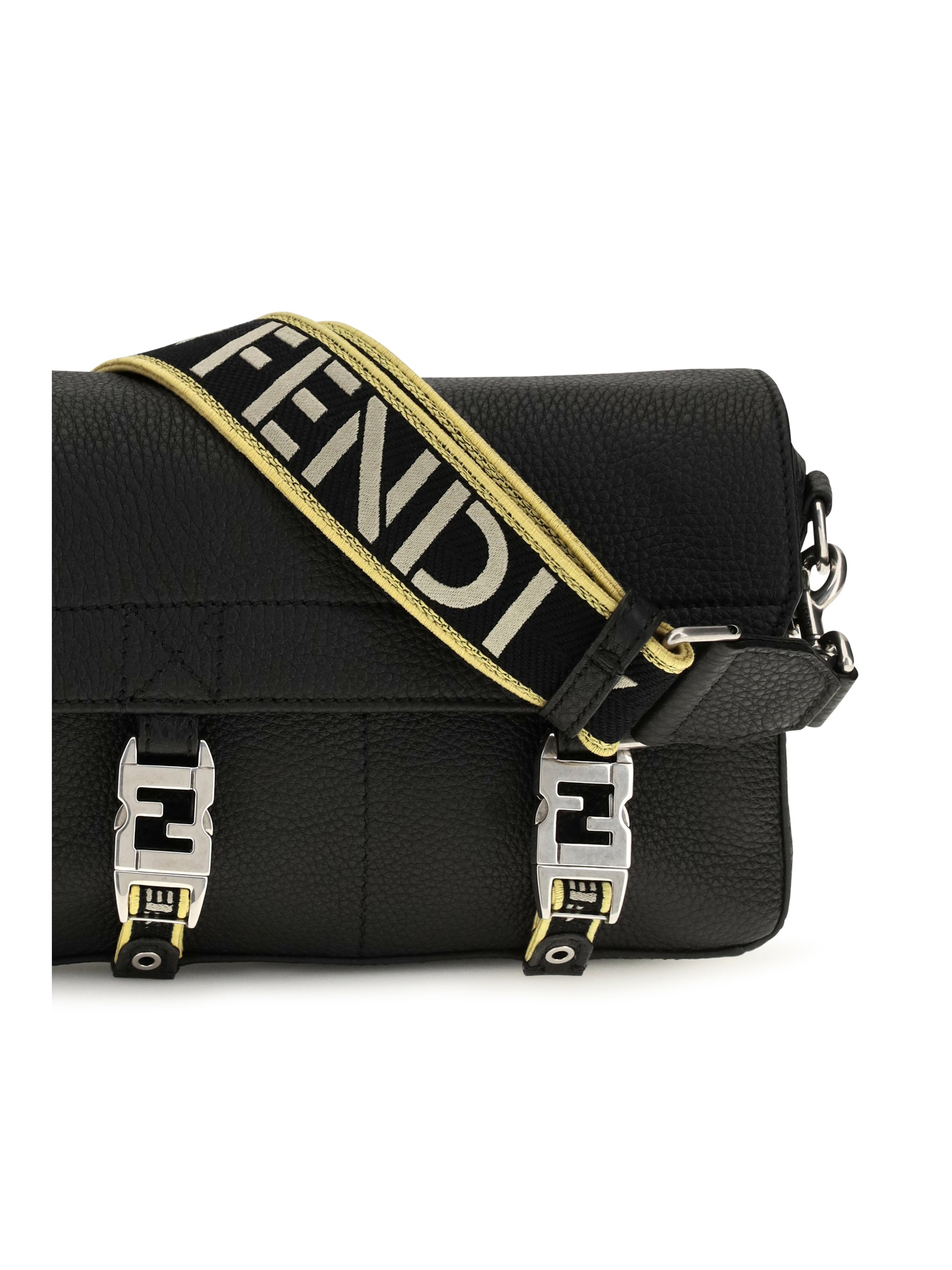 Fendi Men Flow Romano Leather Crossbody Bag FENDI