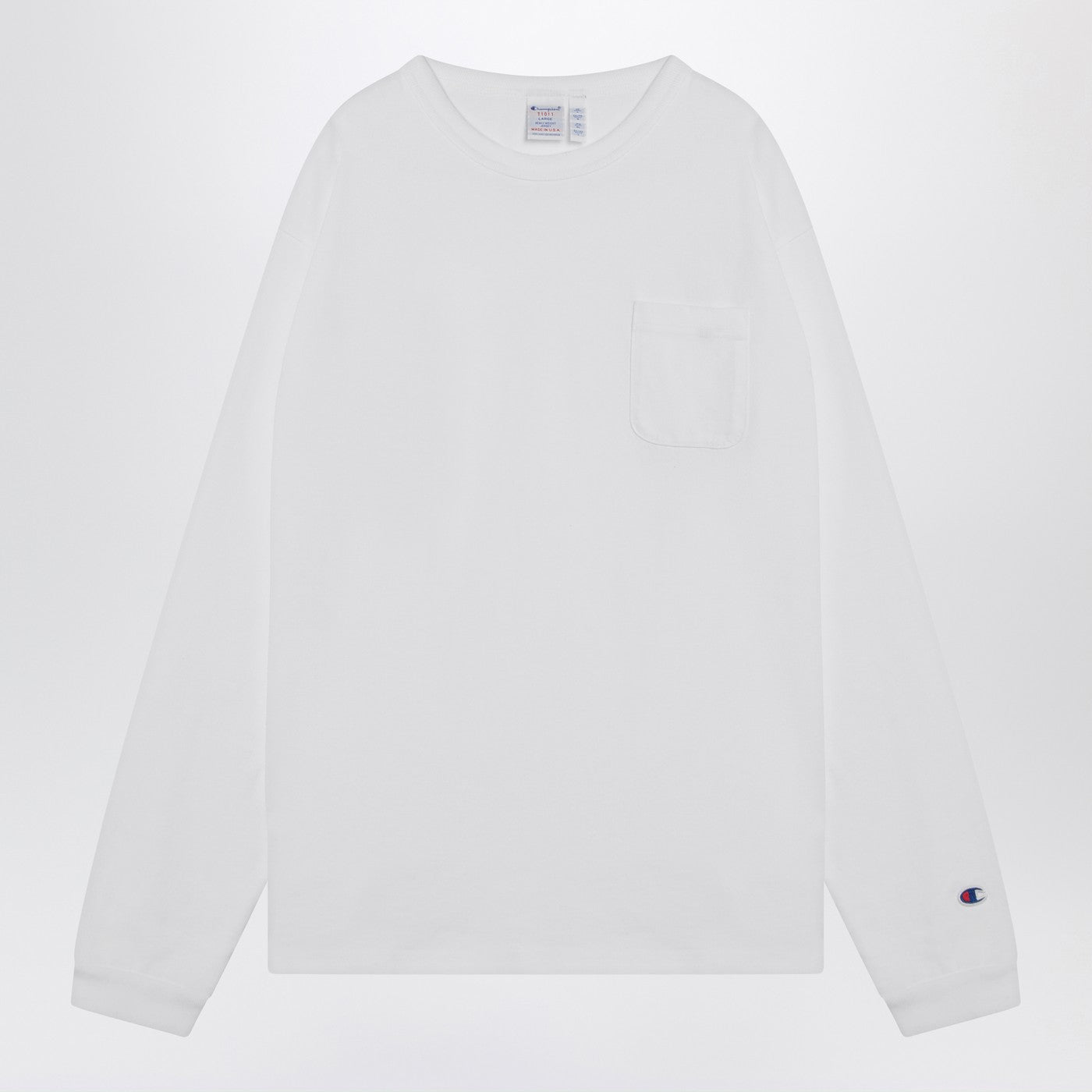 Champion White Long-Sleeved T-Shirt Men Champion