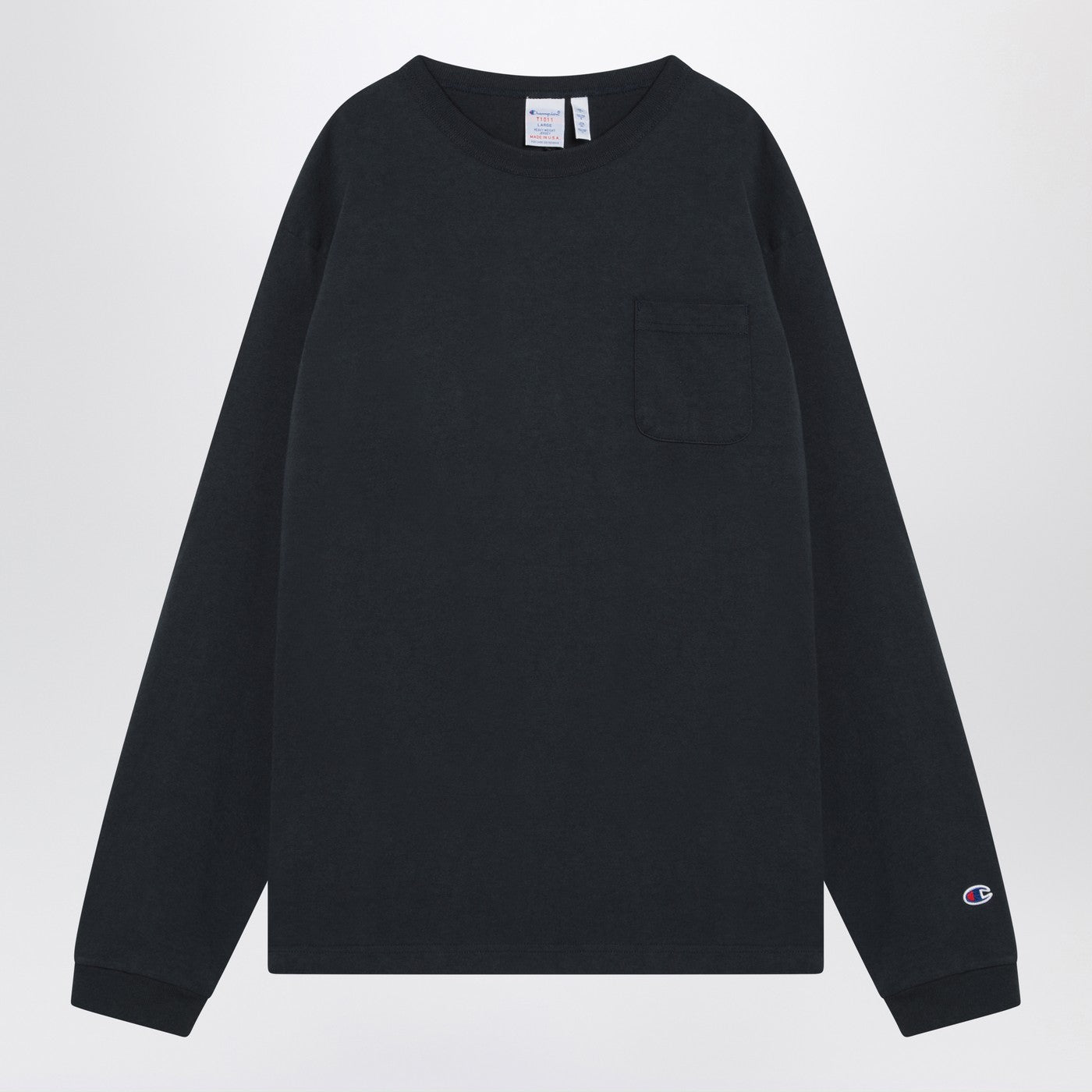 Champion Navy Blue Long-Sleeved T-Shirt Men Champion