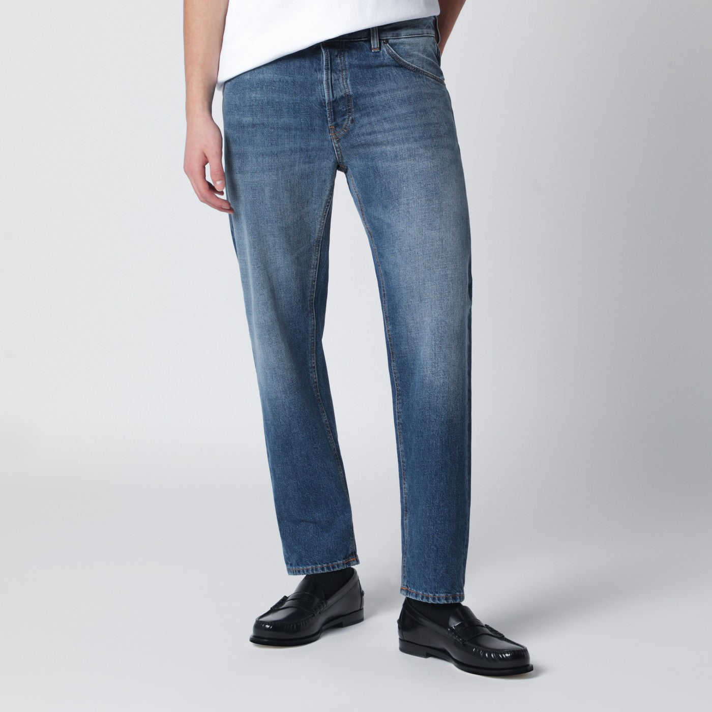 Pt Torino Denim Mid-Blue Washed Rebel Jeans Men PT Torino Denim