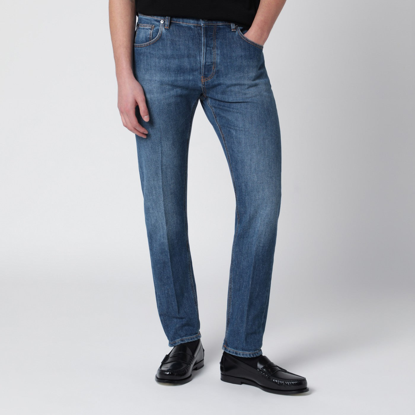 Pt Torino Denim Medium Blue Slim Jeans Men PT Torino Denim