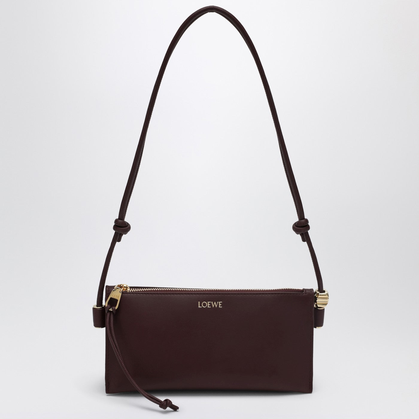Loewe Joya Pouch In Burgundy Calf Nappa Leather Women LOEWE