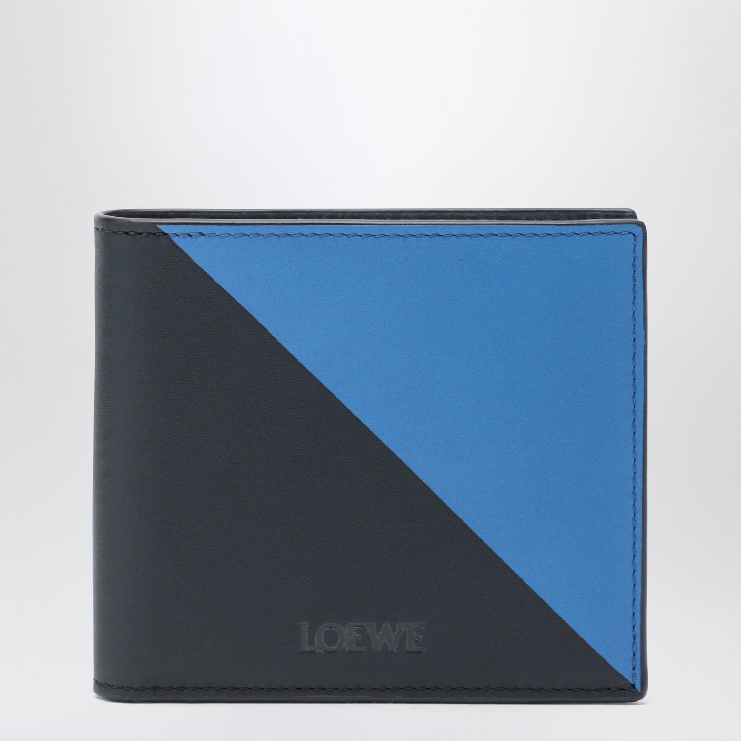 Loewe Flag Bifold Wallet In Deep Navy Blue / Royal Azure Leather Men LOEWE