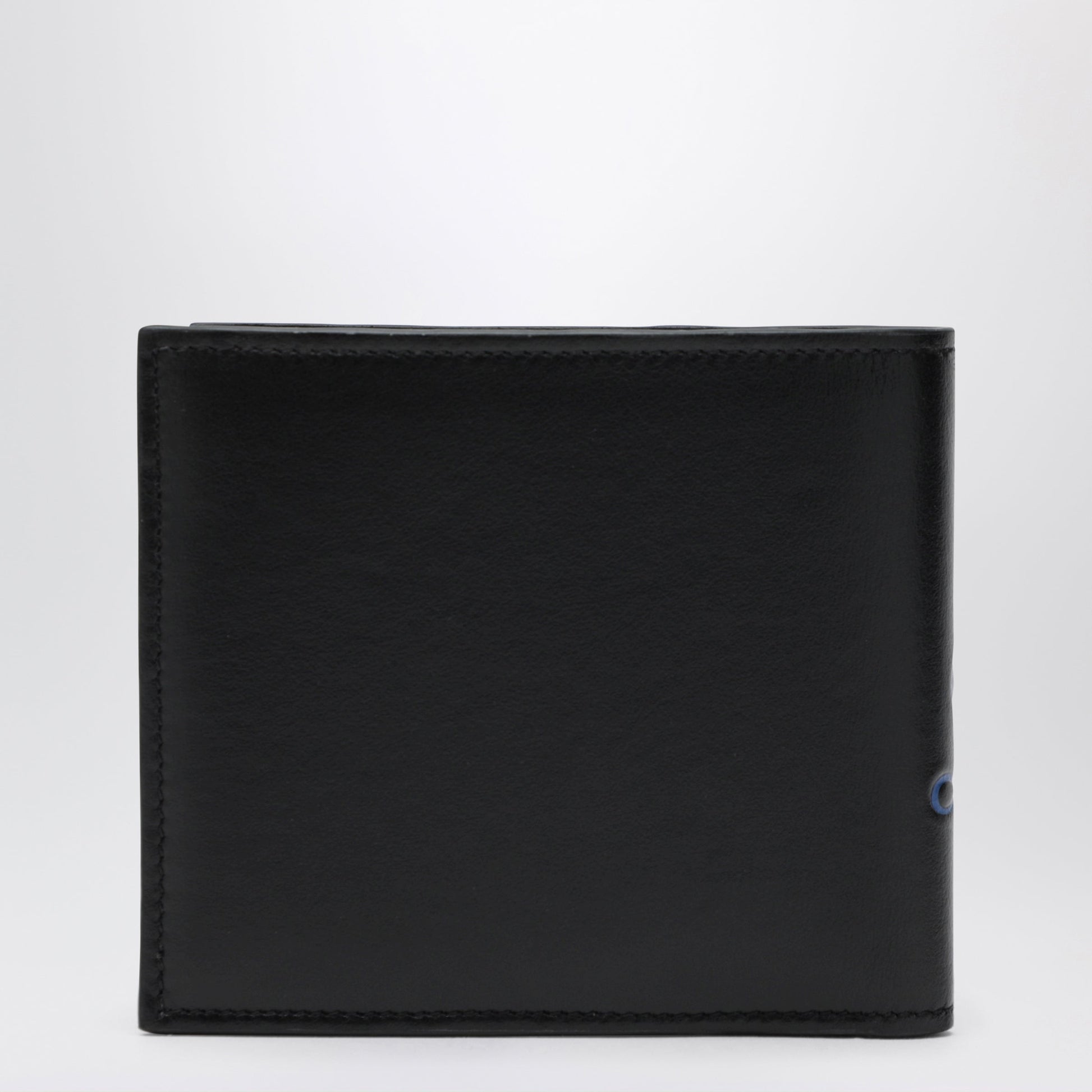 Loewe Black Leather Bi-Fold Wallet With Logo Men LOEWE