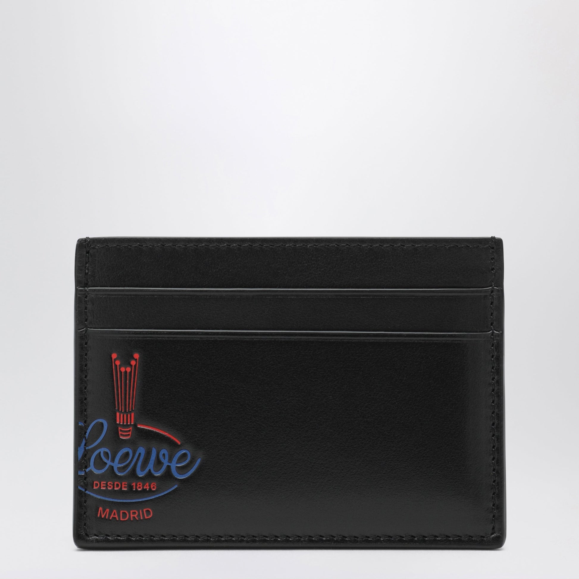 Loewe Card Holder In Black Glossy Calf Leather Men LOEWE