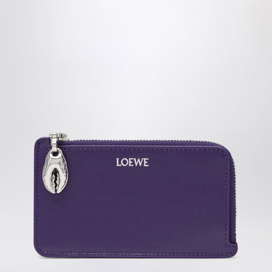 Loewe Purple Lambskin Claw Card Holder Women LOEWE