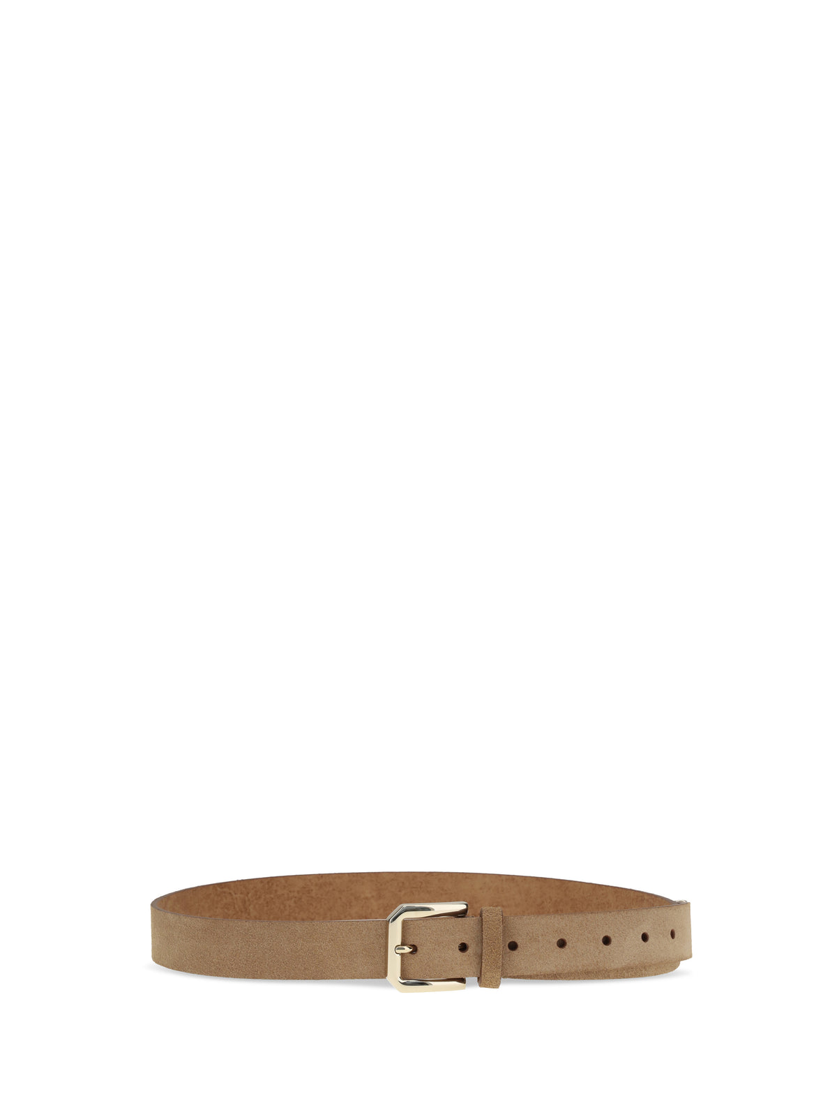 Brunello Cucinelli Men Reverse Calfskin Belt With Square Buckle BRUNELLO CUCINELLI