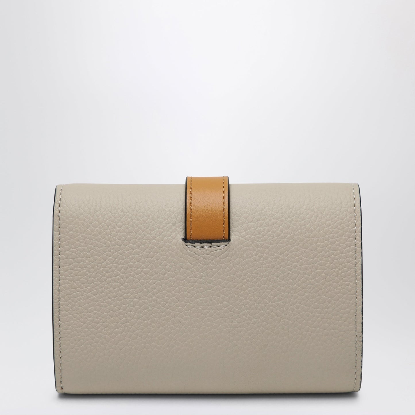 Loewe Small Vertical Wallet In Light Oat / Honey Grained Leather Women LOEWE