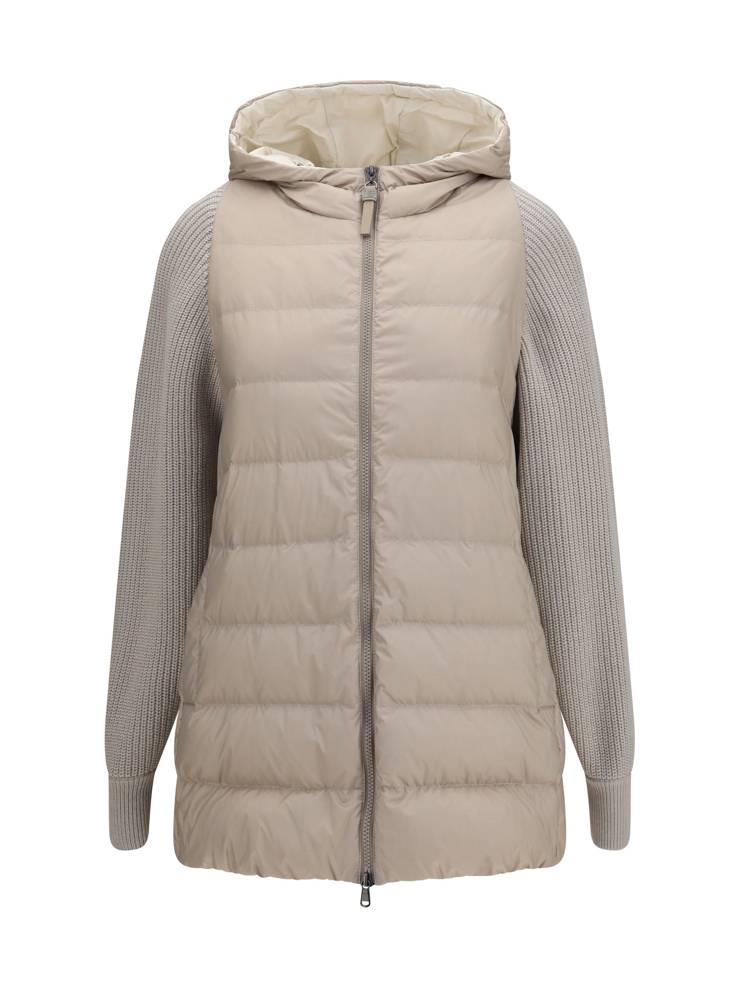 Brunello Cucinelli Women Long Monili Chain Puffer Jacket BRUNELLO CUCINELLI