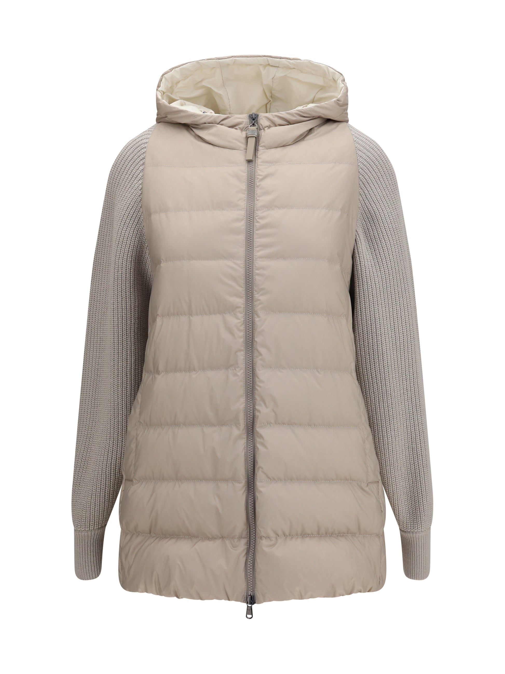 Brunello Cucinelli Women Long Monili Chain Puffer Jacket BRUNELLO CUCINELLI