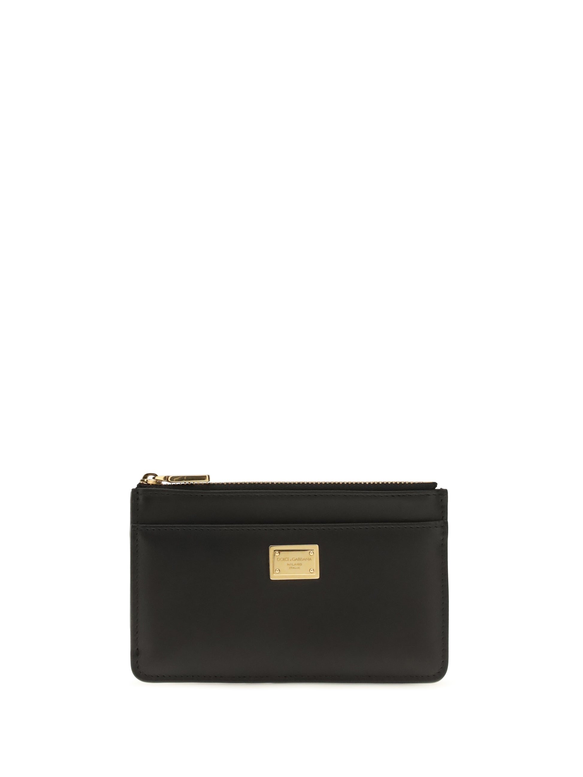 Dolce & Gabbana Women Leather Zip Card Holder DOLCE & GABBANA