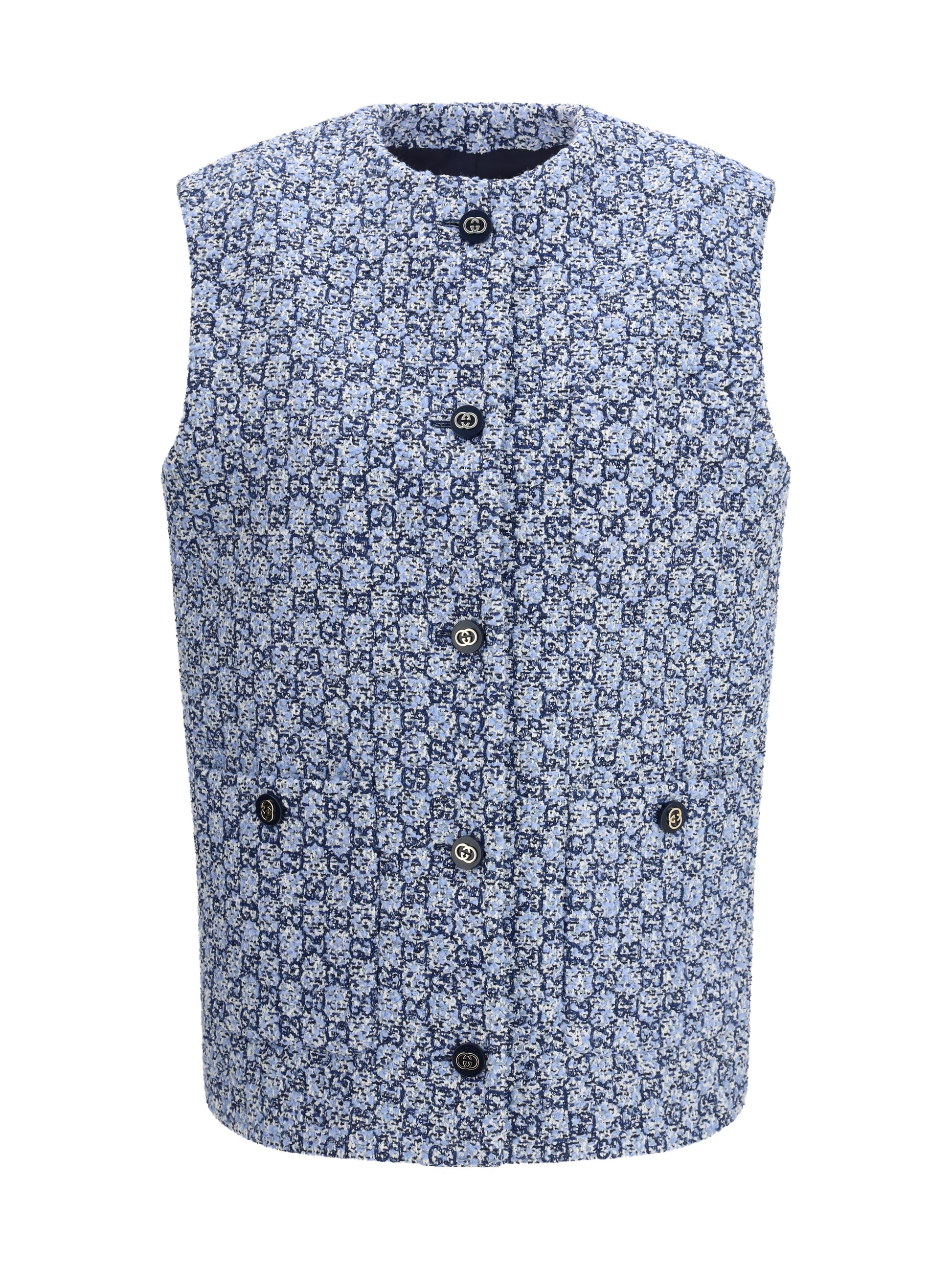 Gucci Women Gg Tweed Vest GUCCI