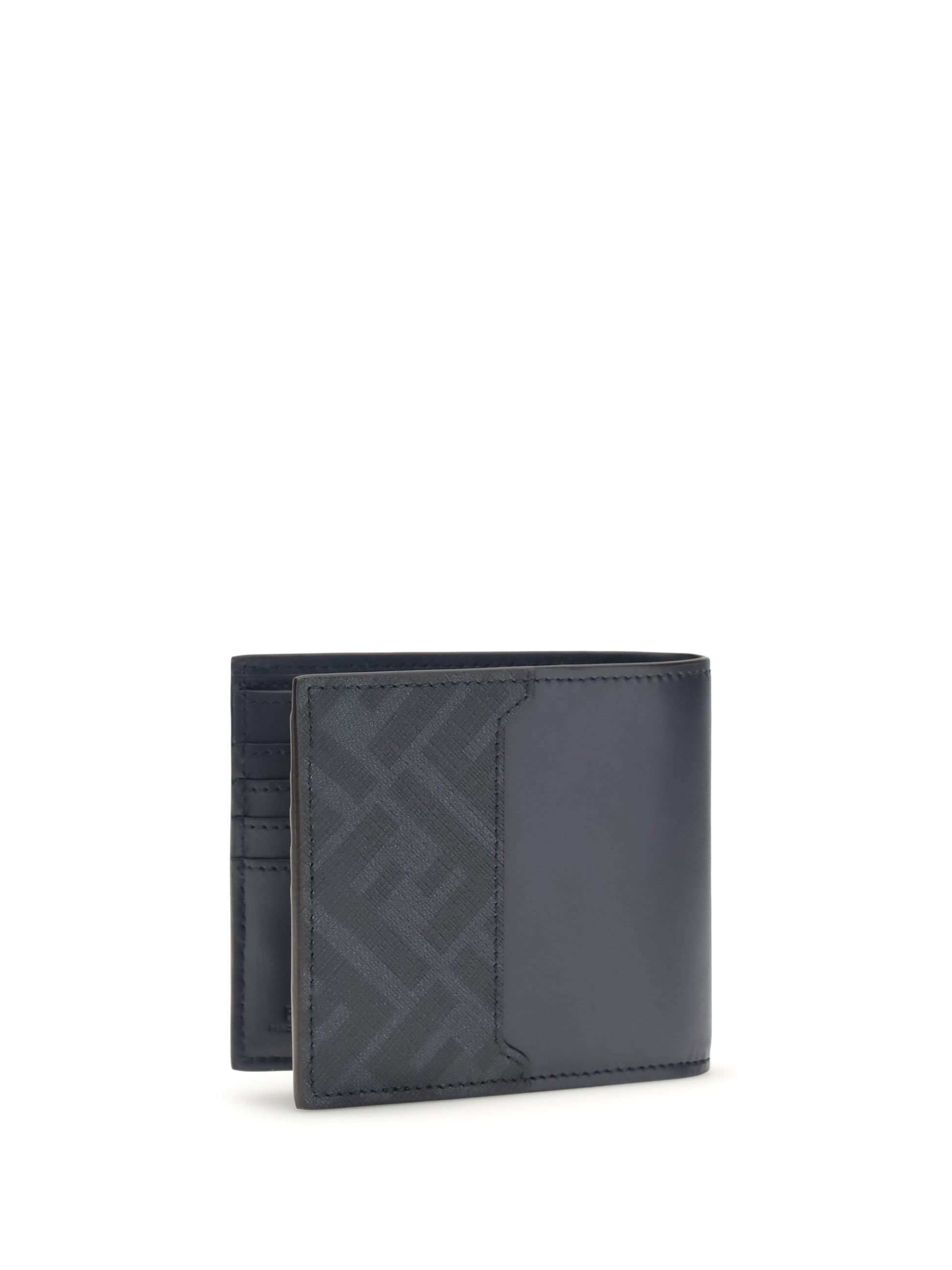Fendi Men Ff Leather And Canvas Bifold Wallet FENDI