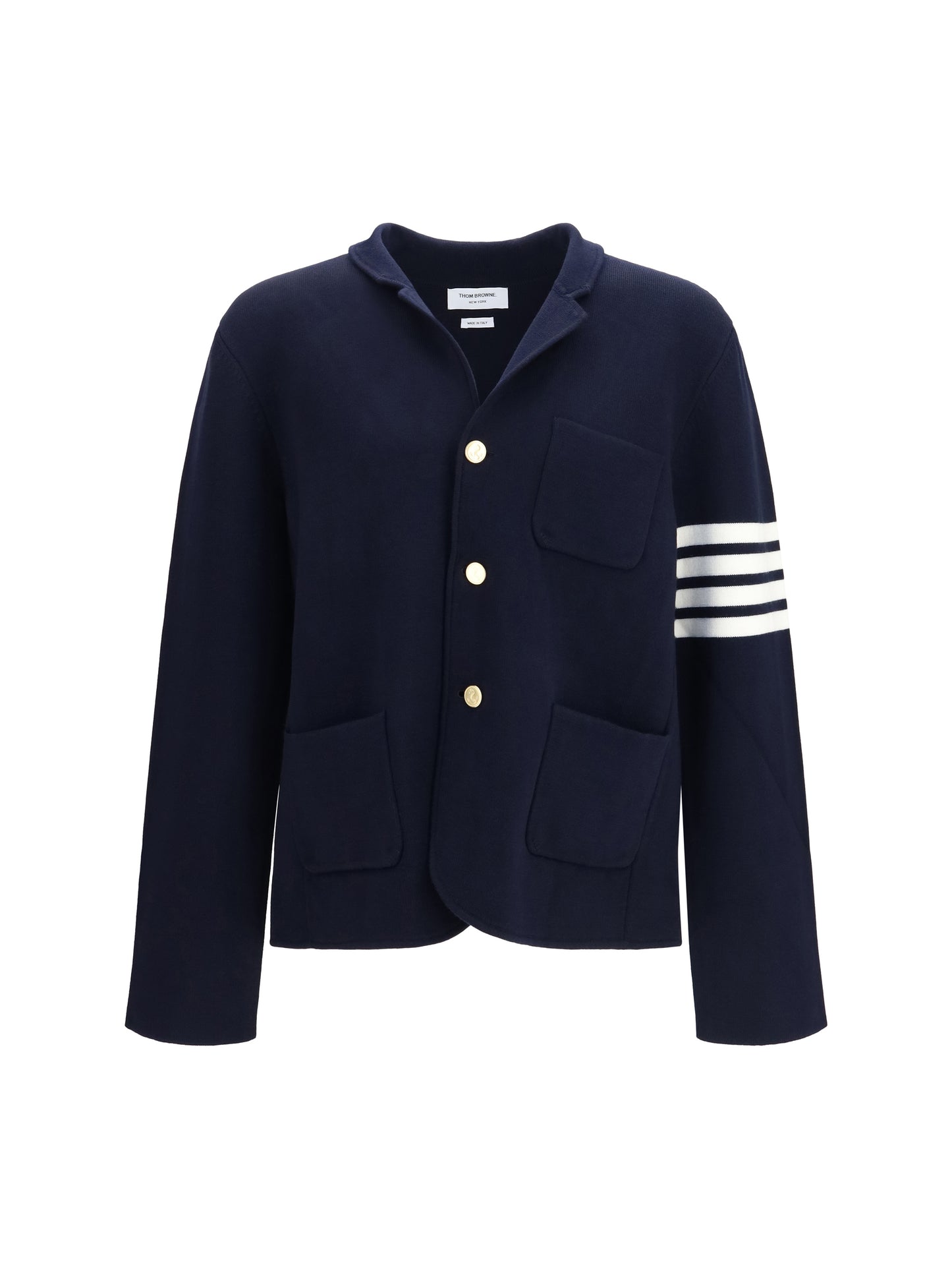 Thom Browne Men Single-Breasted Wool Jacket With Four-Bar Sleeve Detail THOM BROWNE