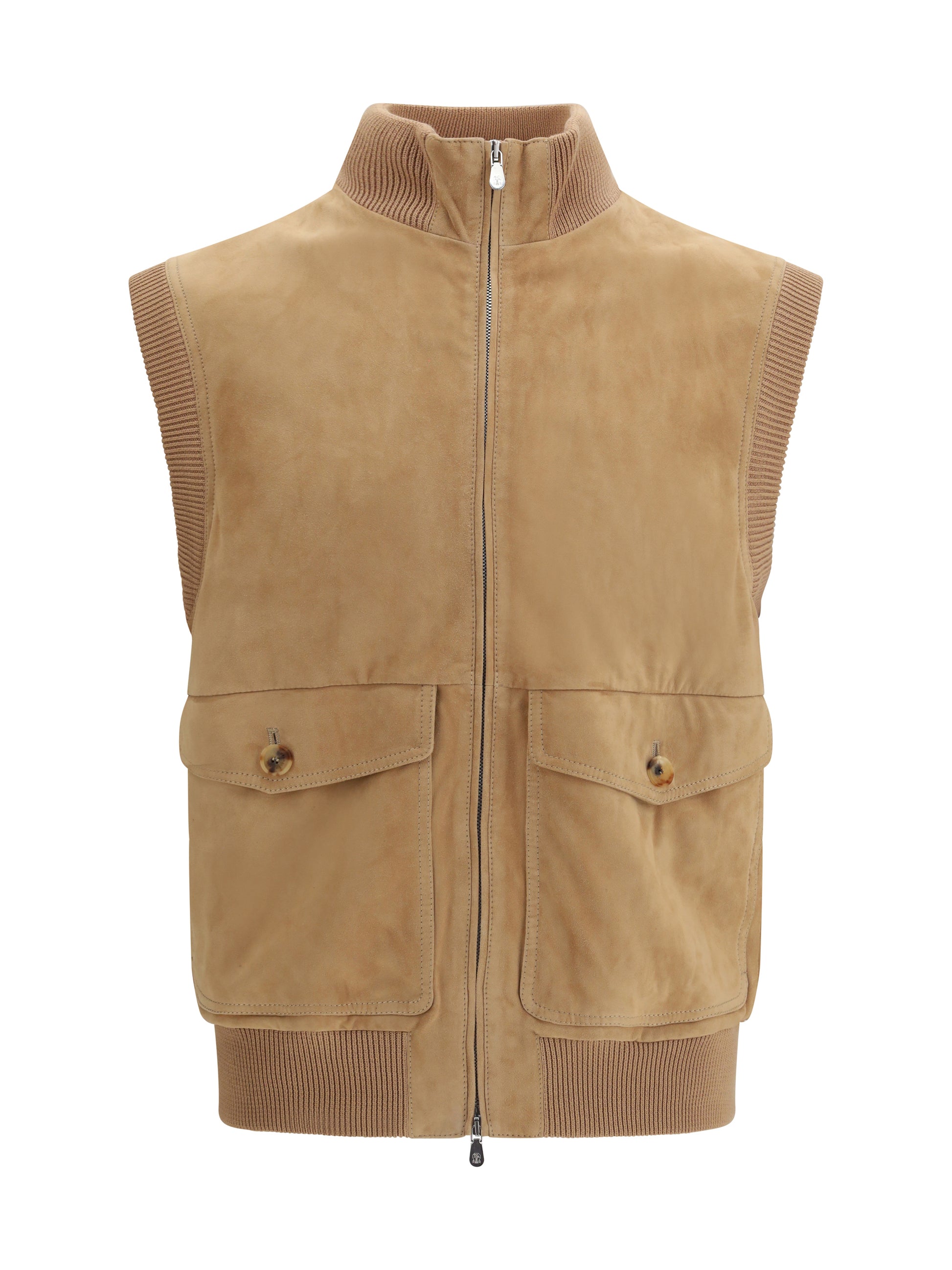 Brunello Cucinelli Men Suede Vest BRUNELLO CUCINELLI