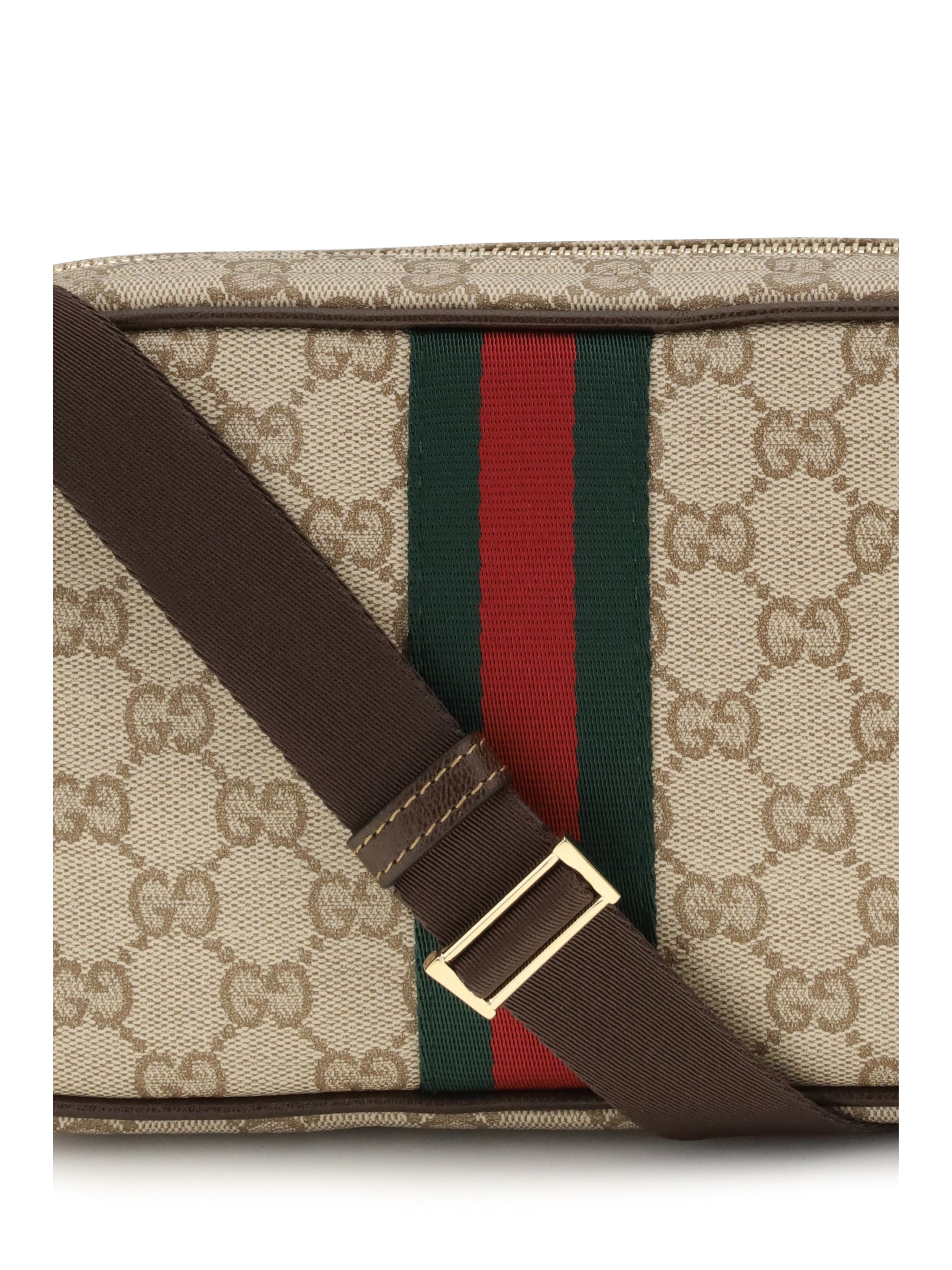 Gucci Men Gg Shoulder Bag With Web Stripe GUCCI
