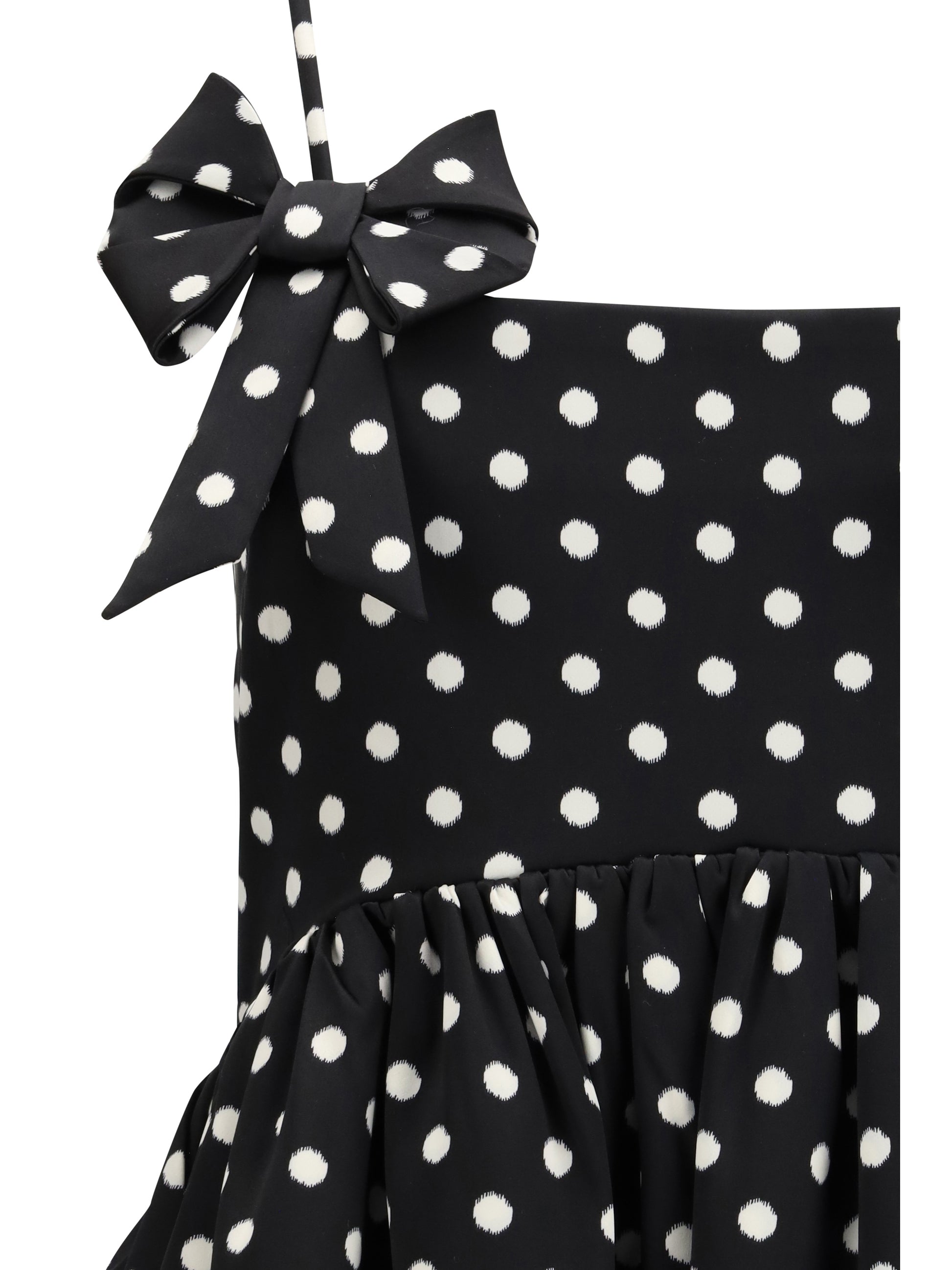 Ganni Women Polka-Dot Satin Mini Dress GANNI