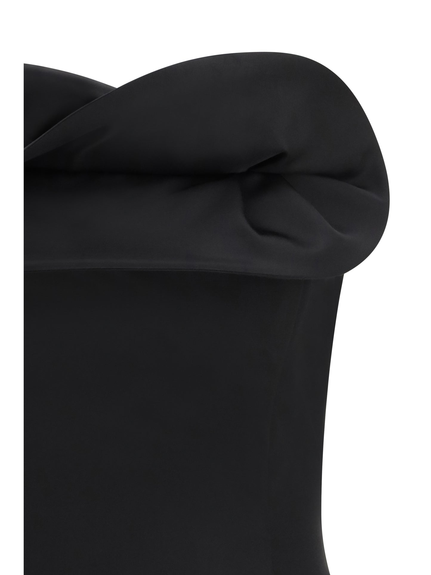 Magda Butrym Women Wool And Silk Corset Top With Sculptural Neckline MAGDA BUTRYM