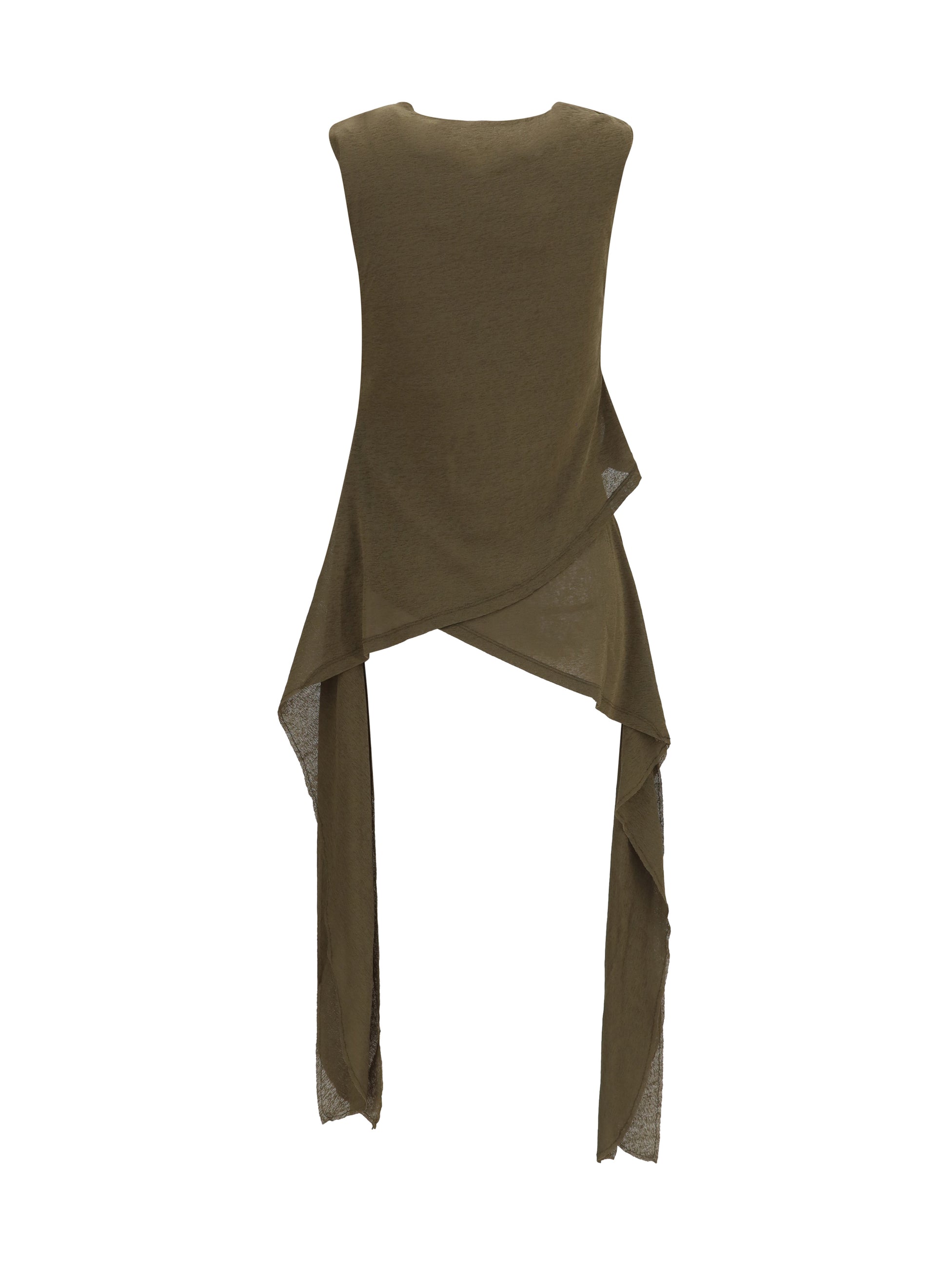 Ganni Women Asymmetrical Knot Top GANNI