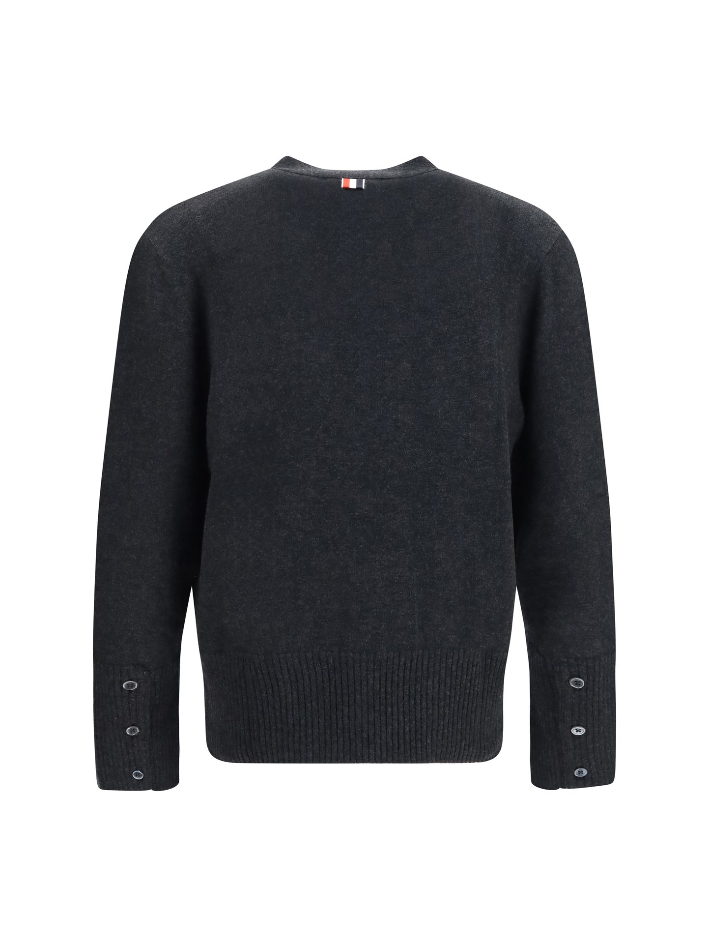 Thom Browne Men Virgin Wool V-Neck Cardigan THOM BROWNE