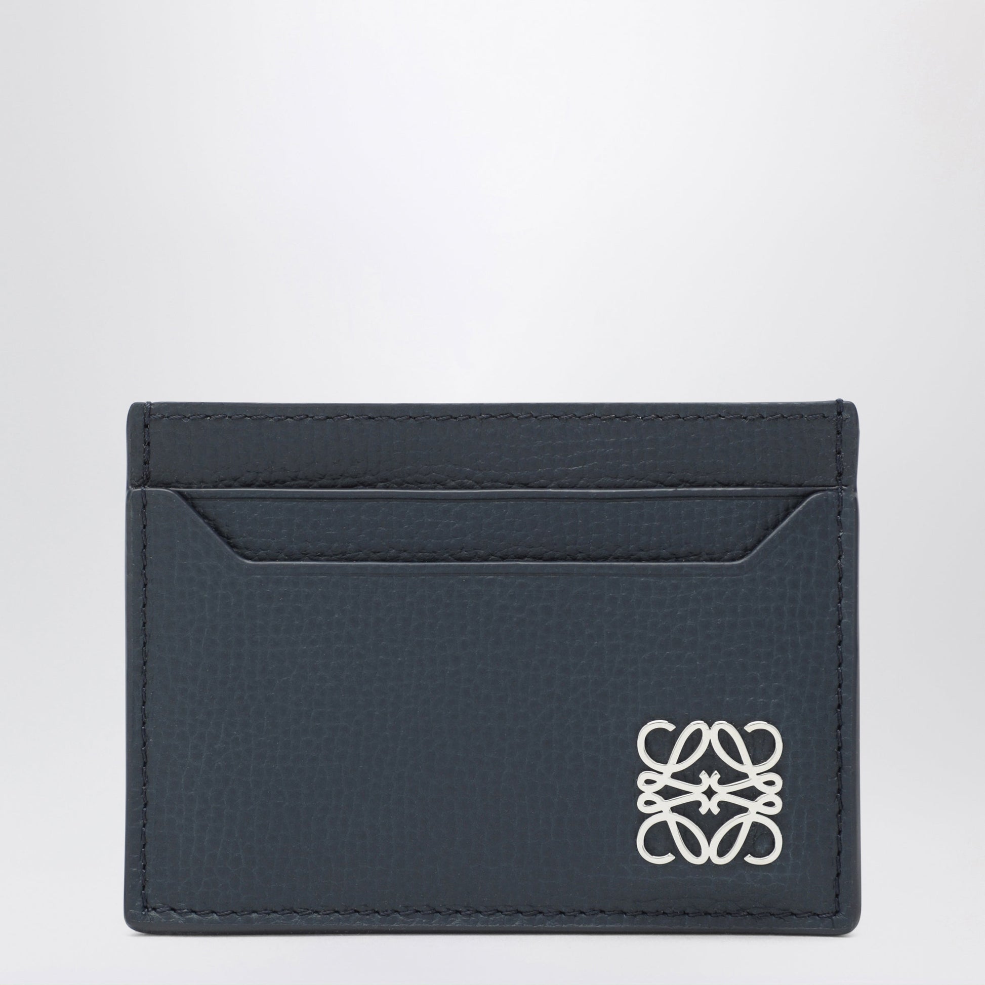 Loewe Navy Blue Leather Anagram Card Holder Women LOEWE