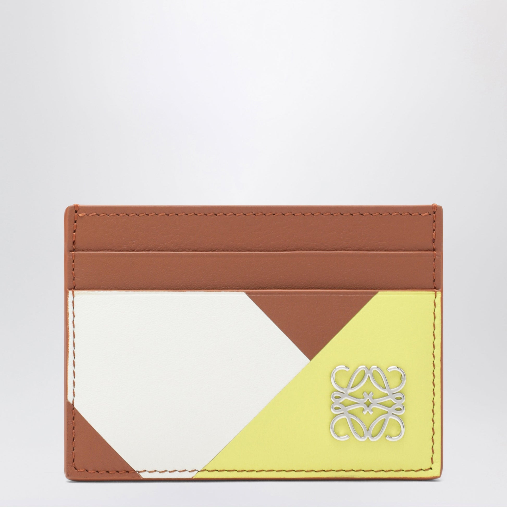 Loewe Anagram Card Holder With Multicolour / Beige Graphic Motif Women LOEWE
