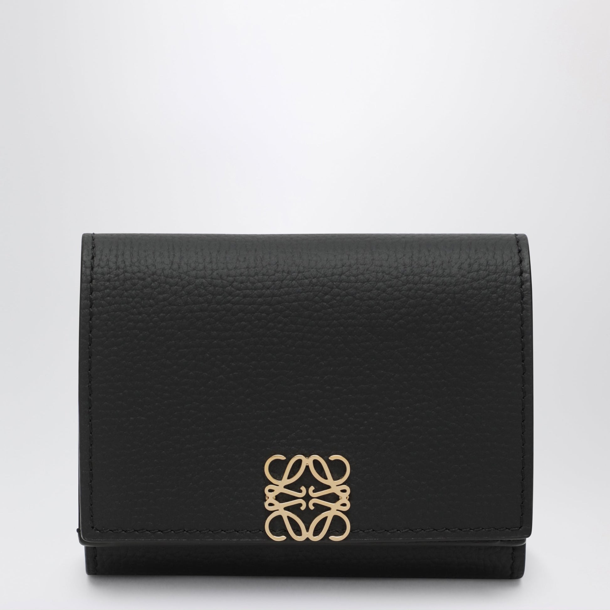 Loewe Black Anagram Trifold Wallet In Leather Women LOEWE