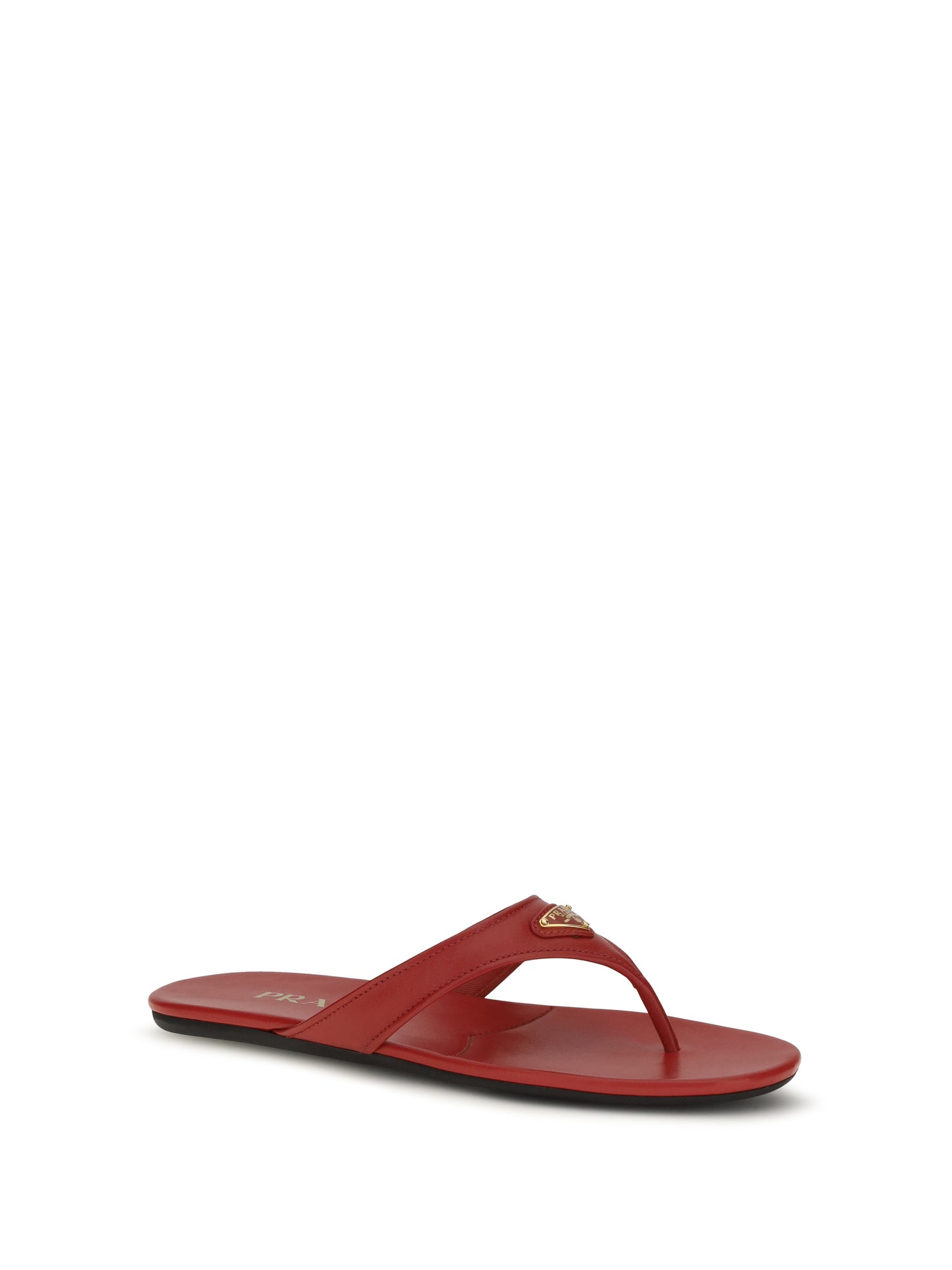 Prada Women Patent Leather Thong Sandals PRADA