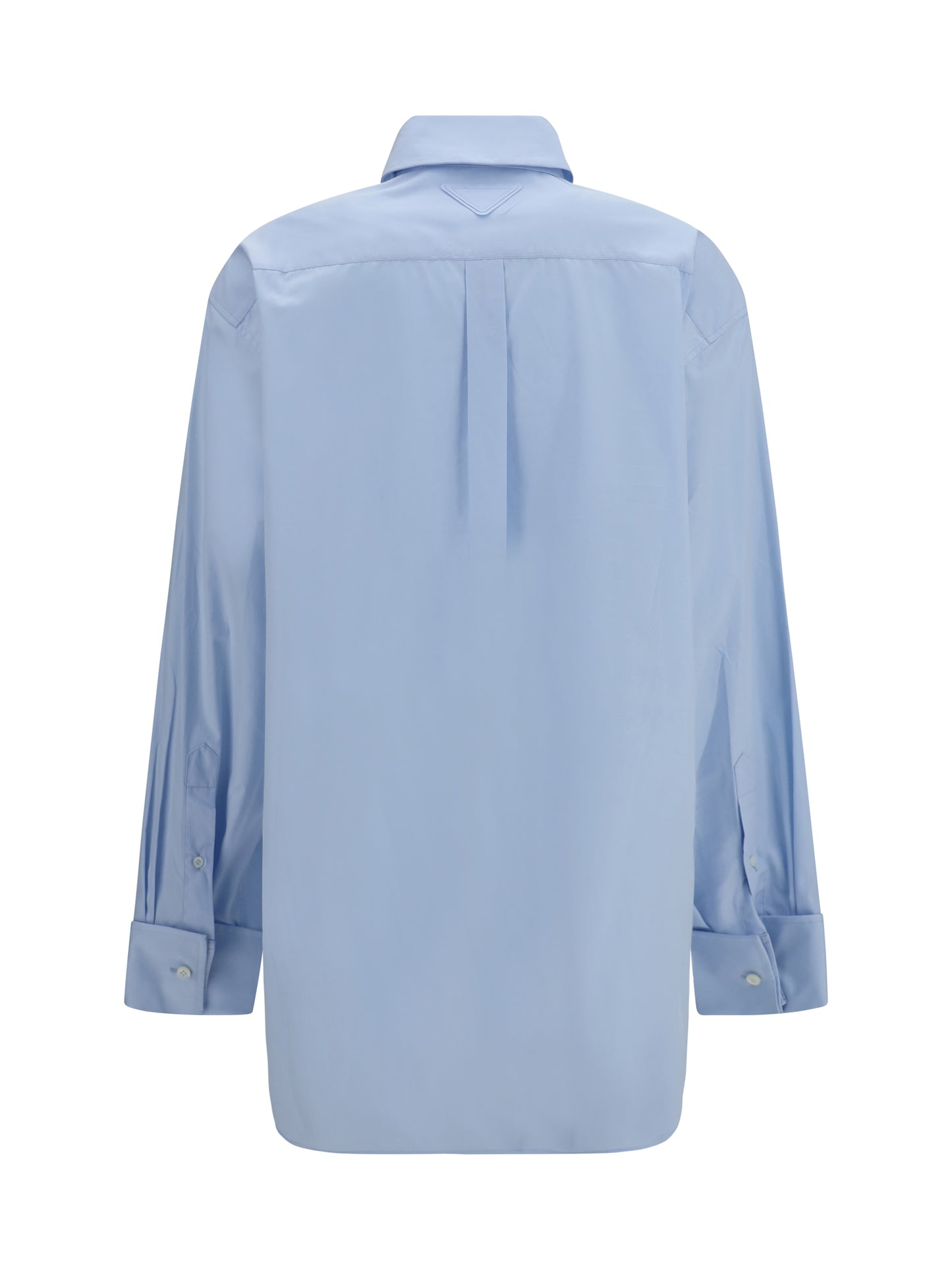 Prada Women Oversized Shirt With Pocket And Embroidered Logo PRADA