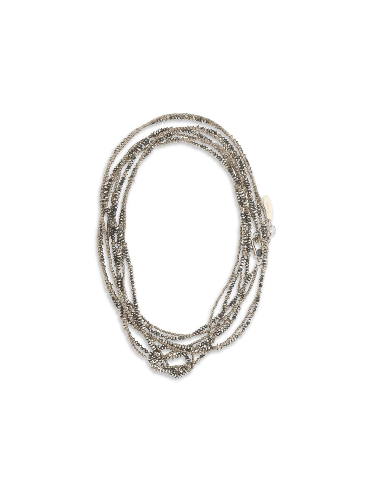 Brunello Cucinelli Women Hematite And Sterling Silver 925 Wrap Bracelet BRUNELLO CUCINELLI
