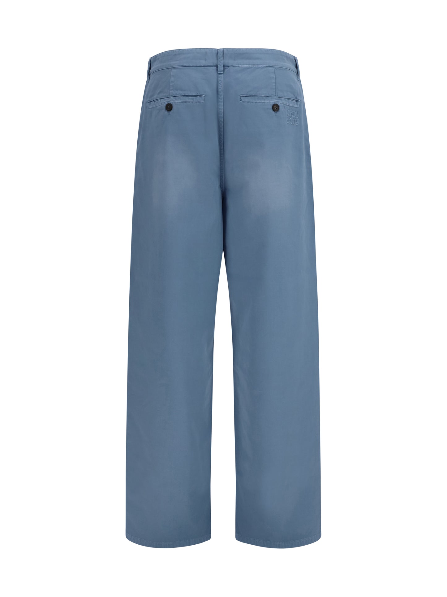 Miu Miu Women Garment-Dyed Wide-Leg Pants MIU MIU