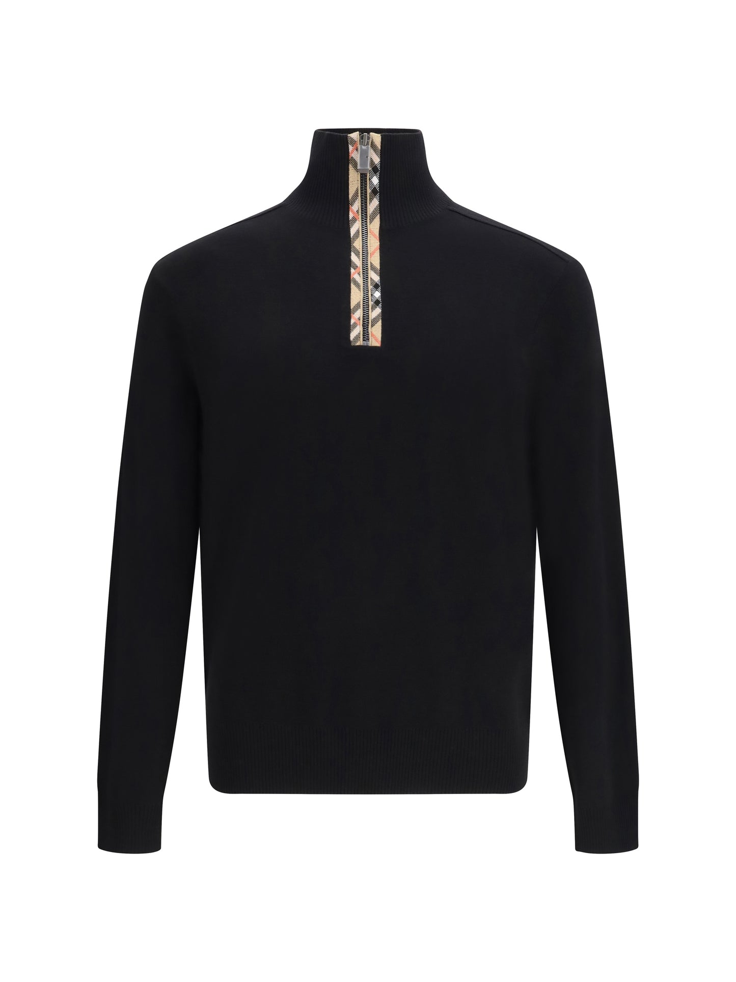 Burberry Men Check Wool Sweater BURBERRY