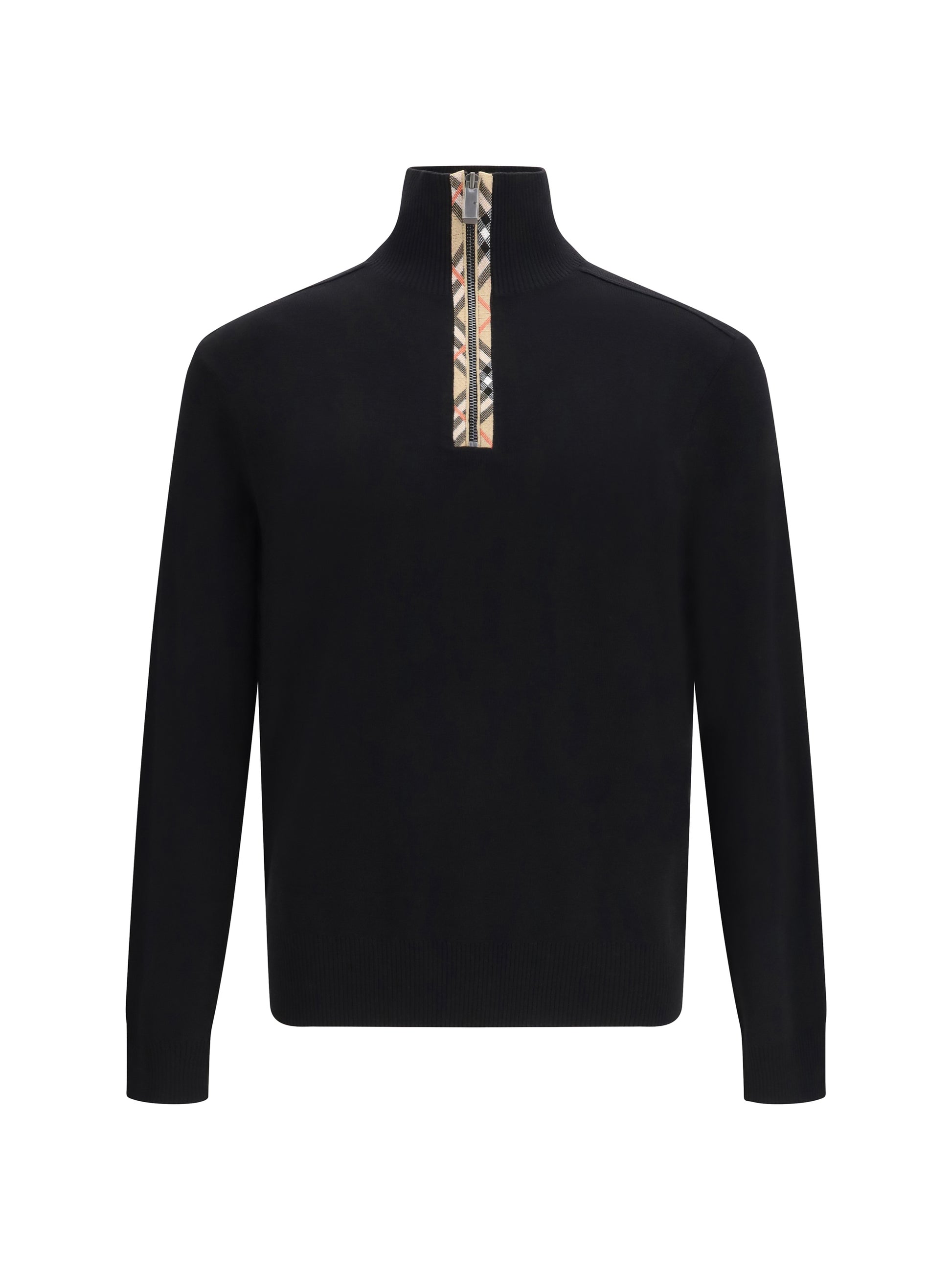 Burberry Men Check Wool Sweater BURBERRY