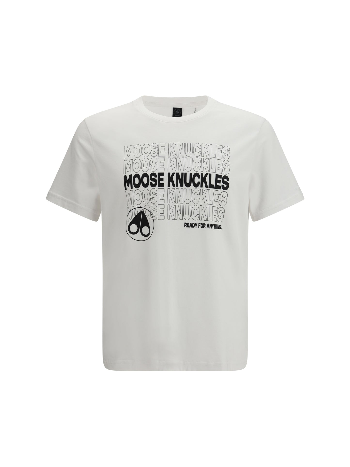 Moose Knuckles Men Regular Fit Crewneck T-Shirt In Cotton With Front Print MOOSE KNUCKLES