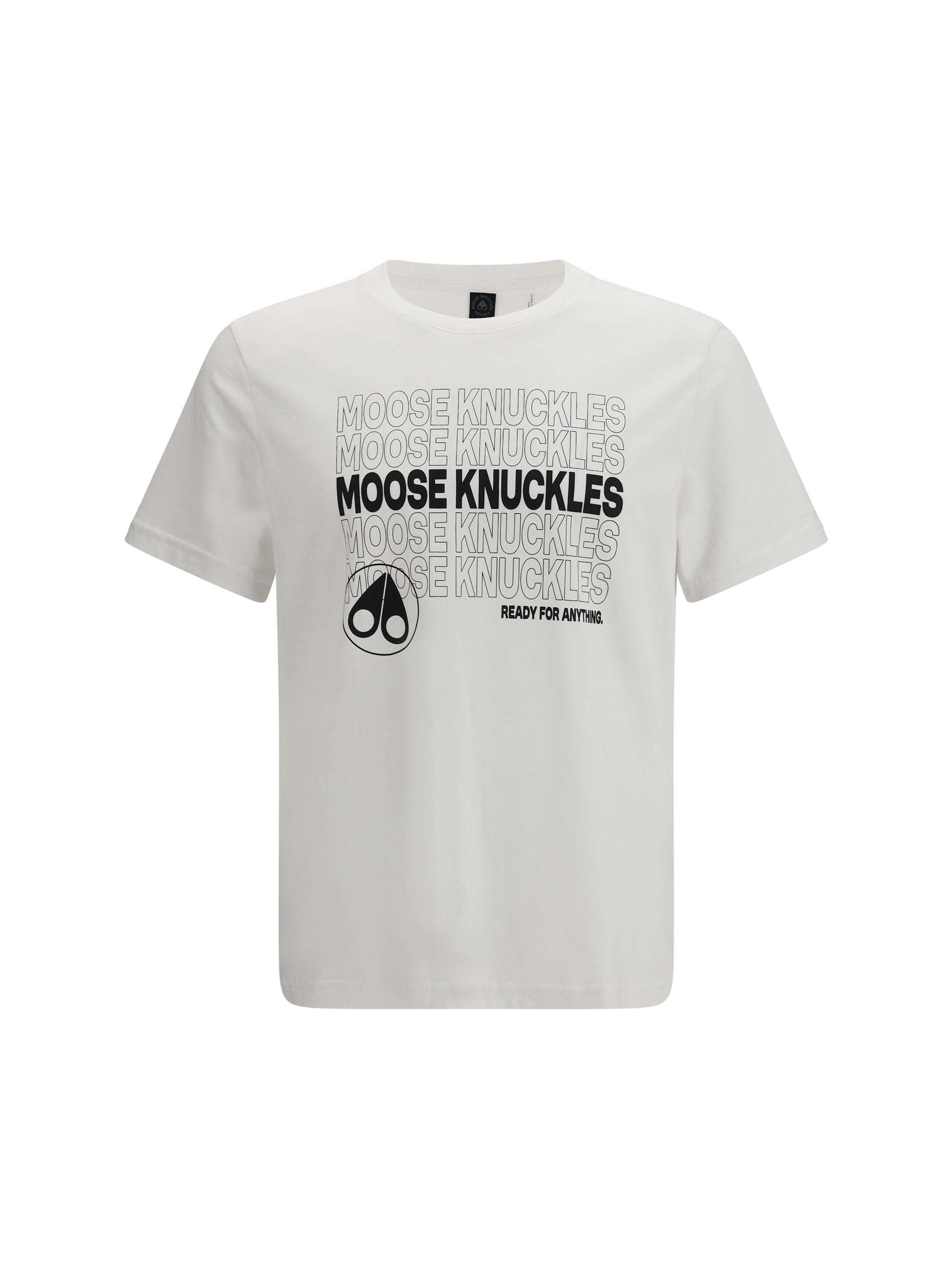 Moose Knuckles Men Regular Fit Crewneck T-Shirt In Cotton With Front Print MOOSE KNUCKLES