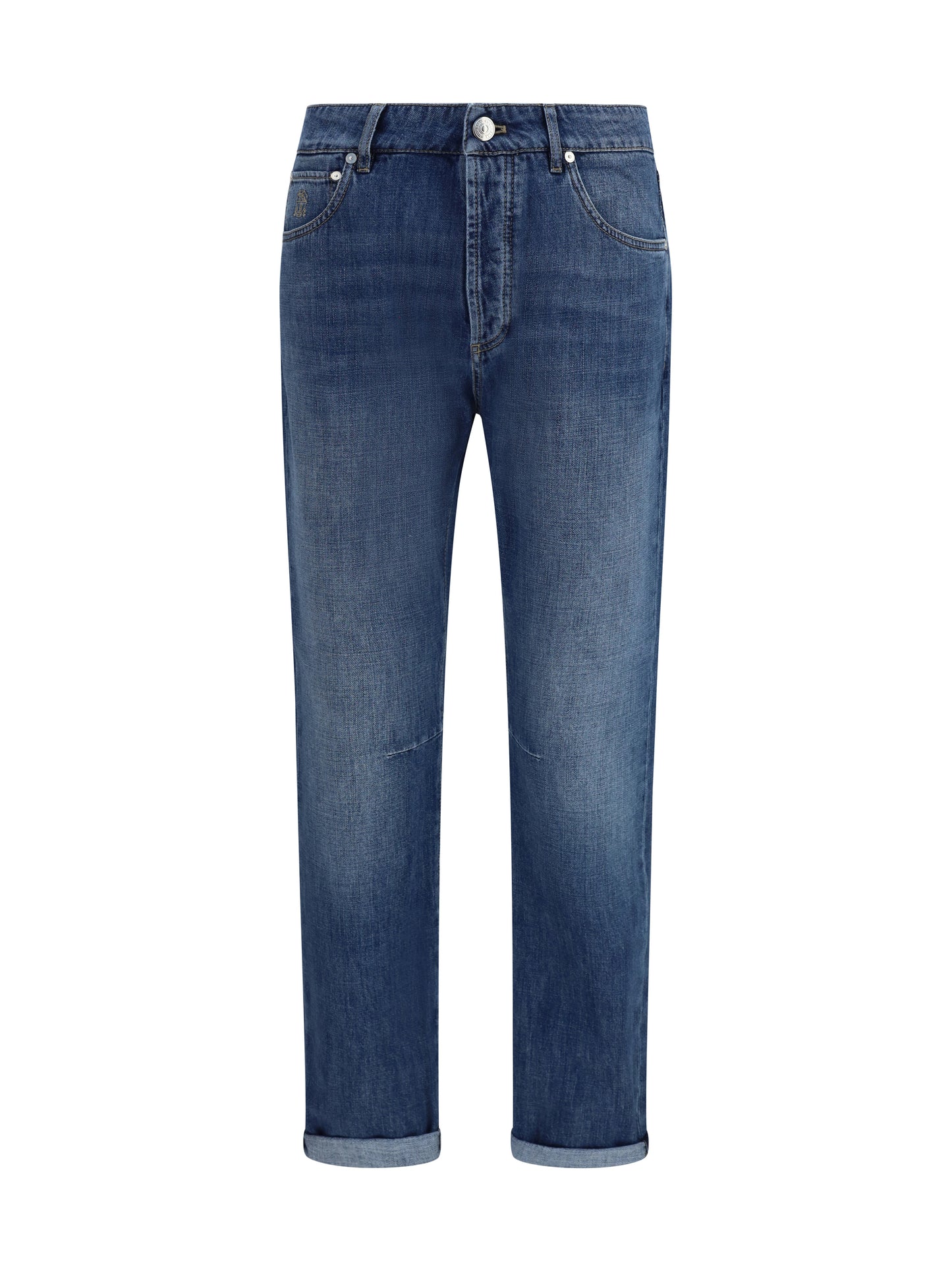 Brunello Cucinelli Men Straight Five-Pocket Jeans In Cotton BRUNELLO CUCINELLI