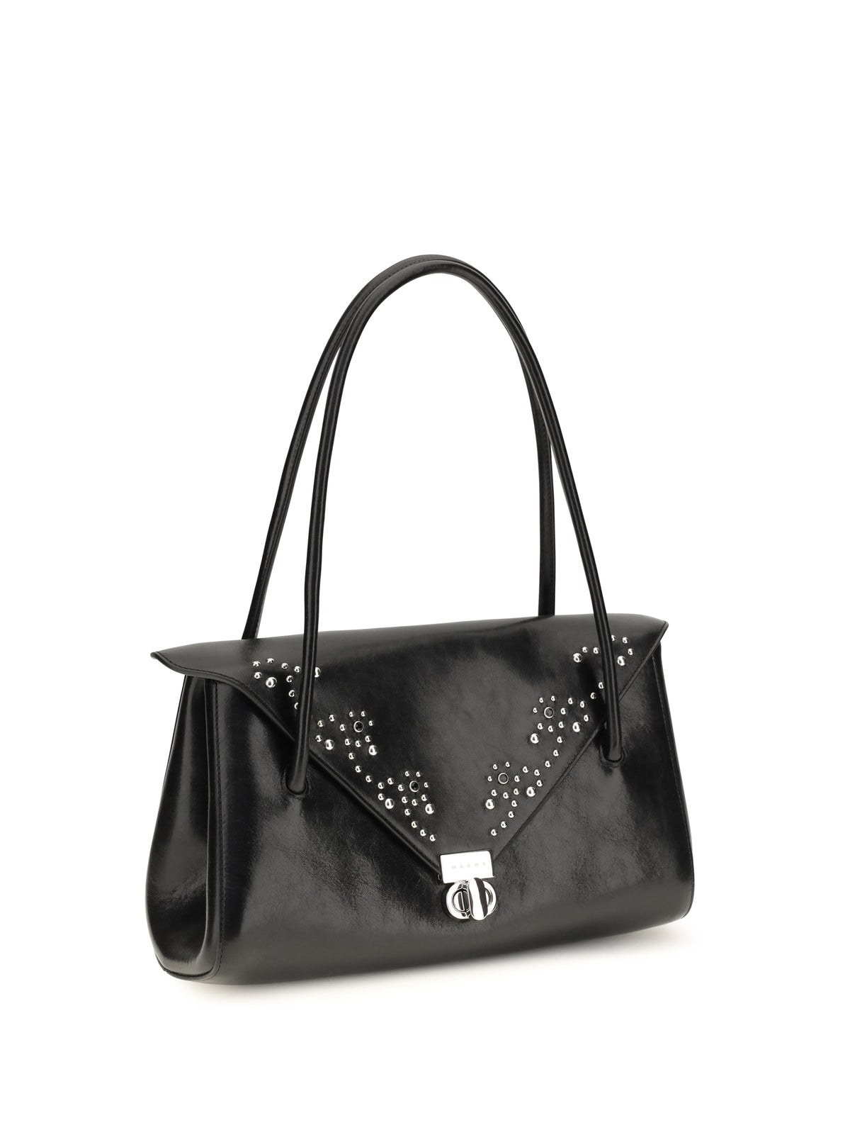 Marni Women Milanetto Studded Leather Shoulder Bag MARNI